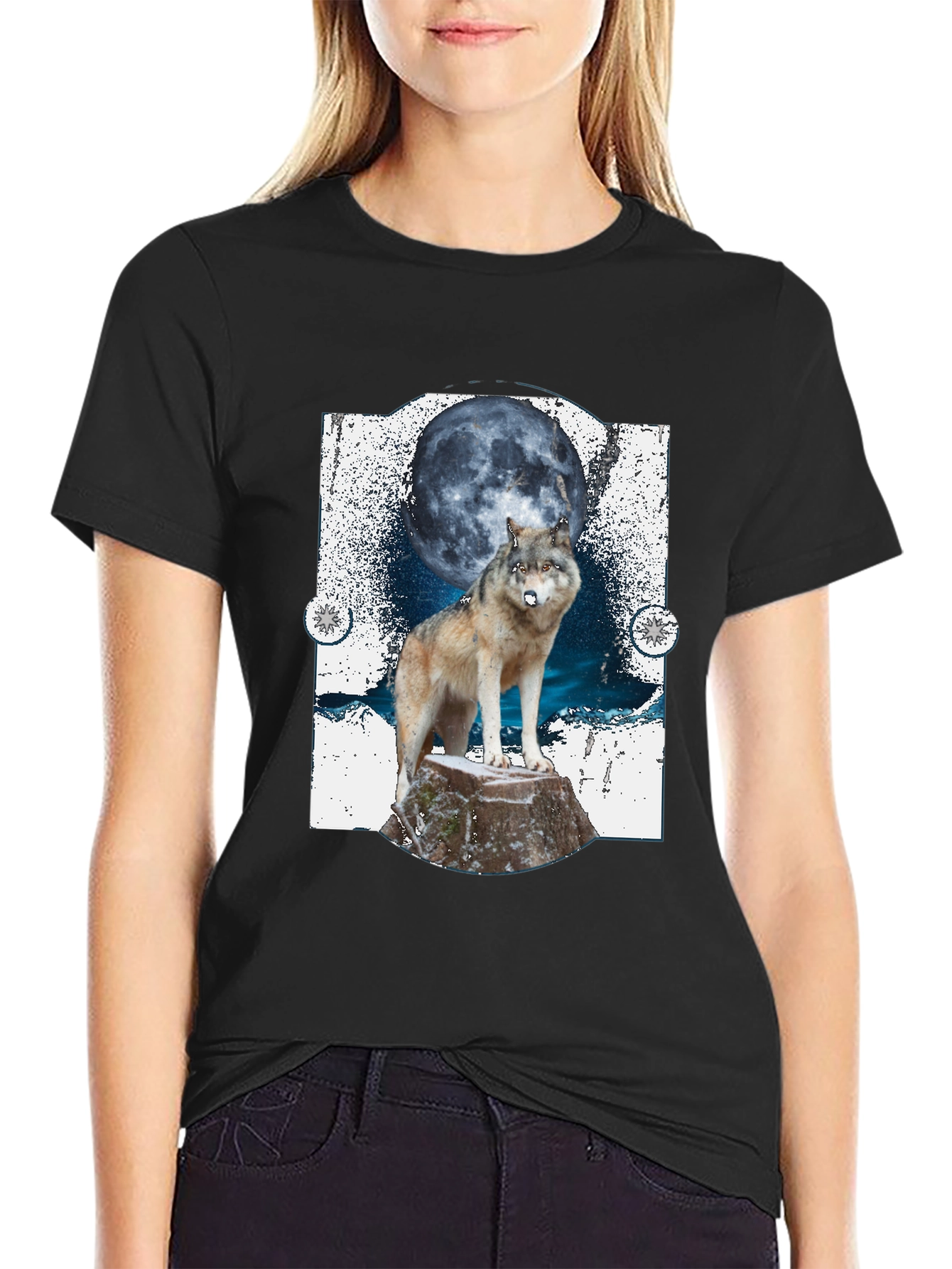 Wolf Moon Graphic Tee - Wildlife T-Shirt