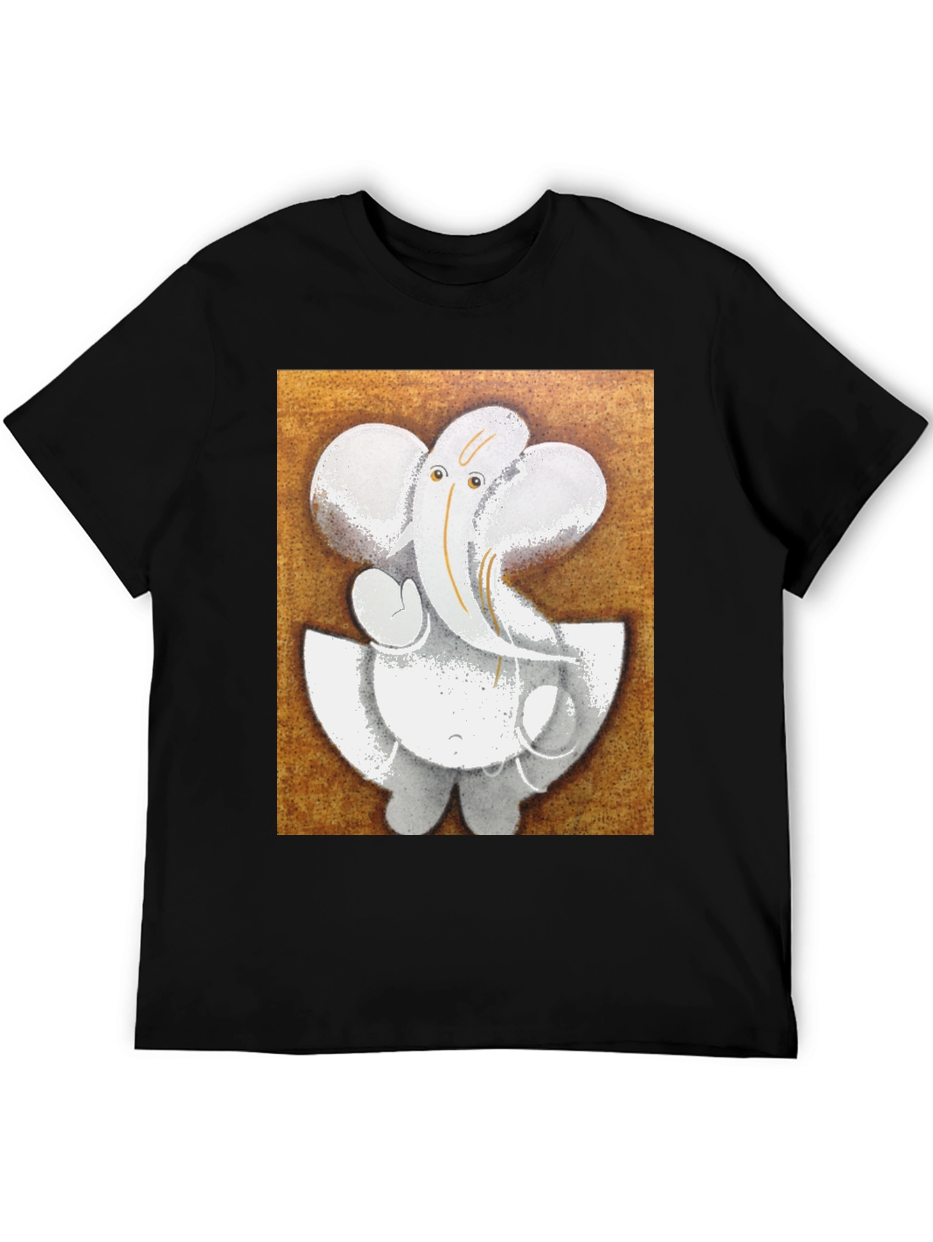 Ganesha Graphic T-Shirt - Black Cotton Blend