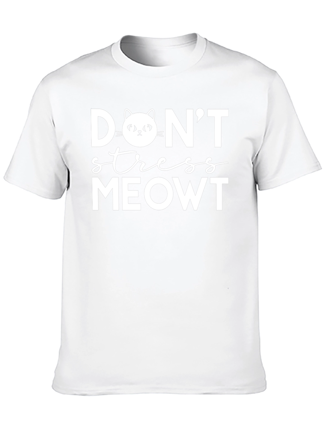 Dont Stress Meowt Black Cotton Graphic Tee