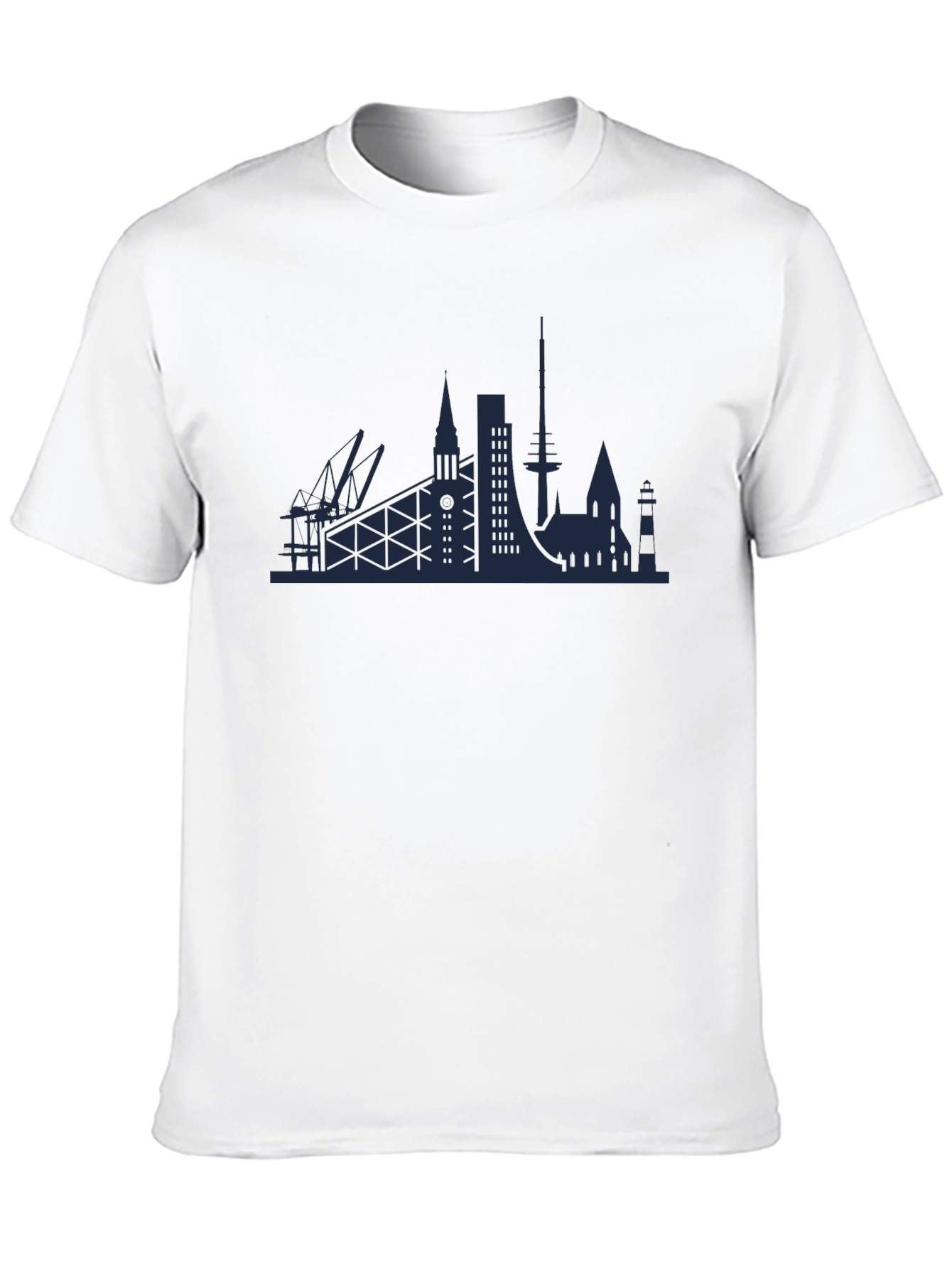 Cityscape Graphic Tee - Modern Silhouette T-Shirt