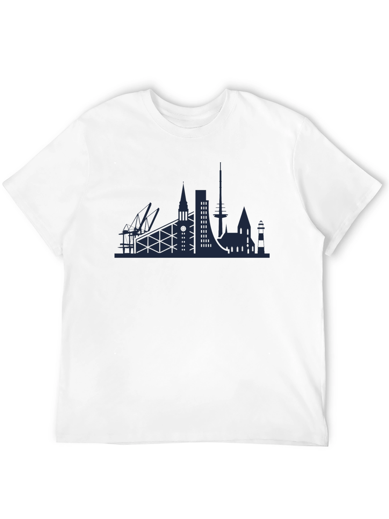 Cityscape Graphic Tee - Modern Silhouette T-Shirt