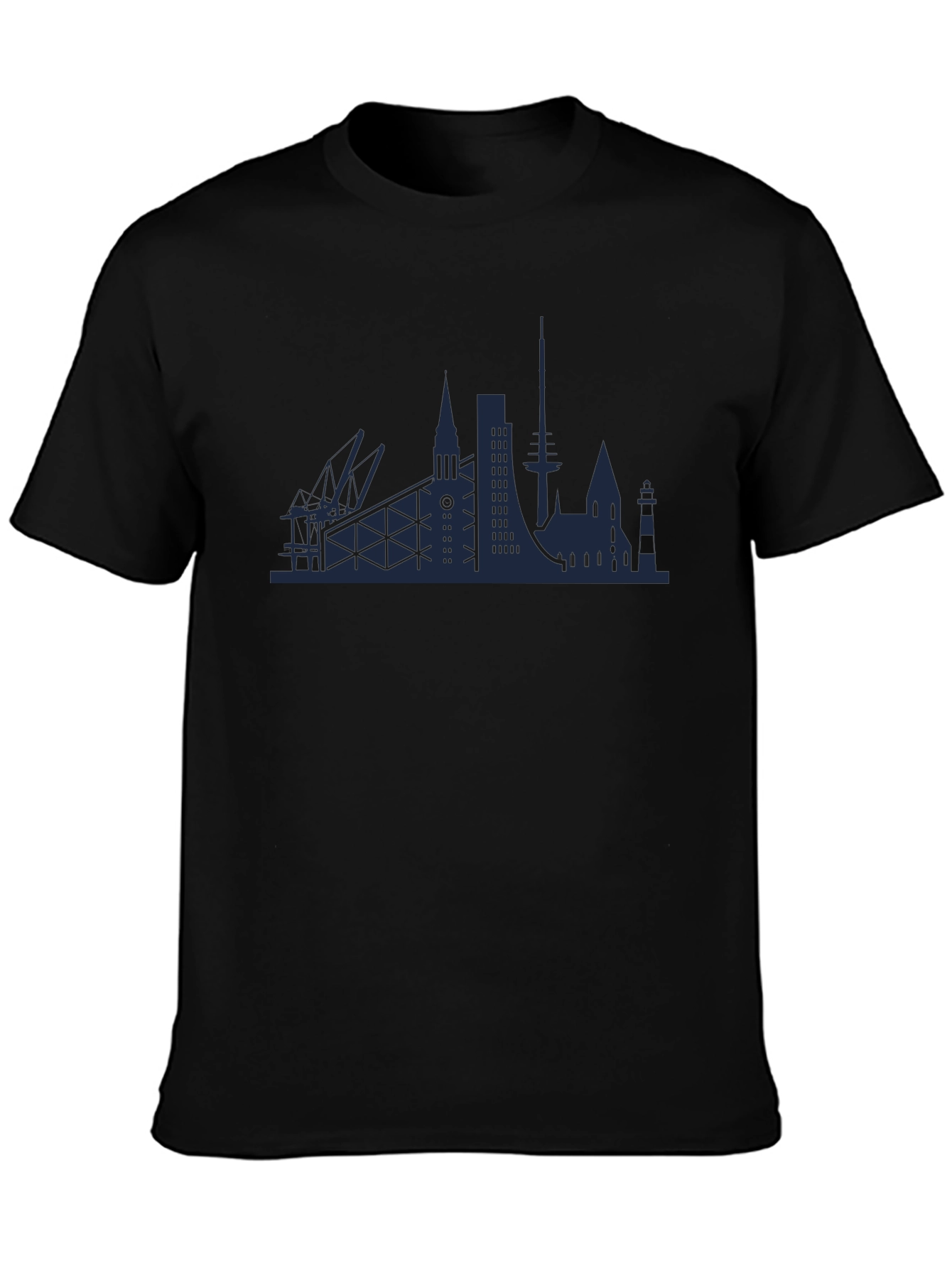 Cityscape Graphic Tee - Modern Silhouette T-Shirt