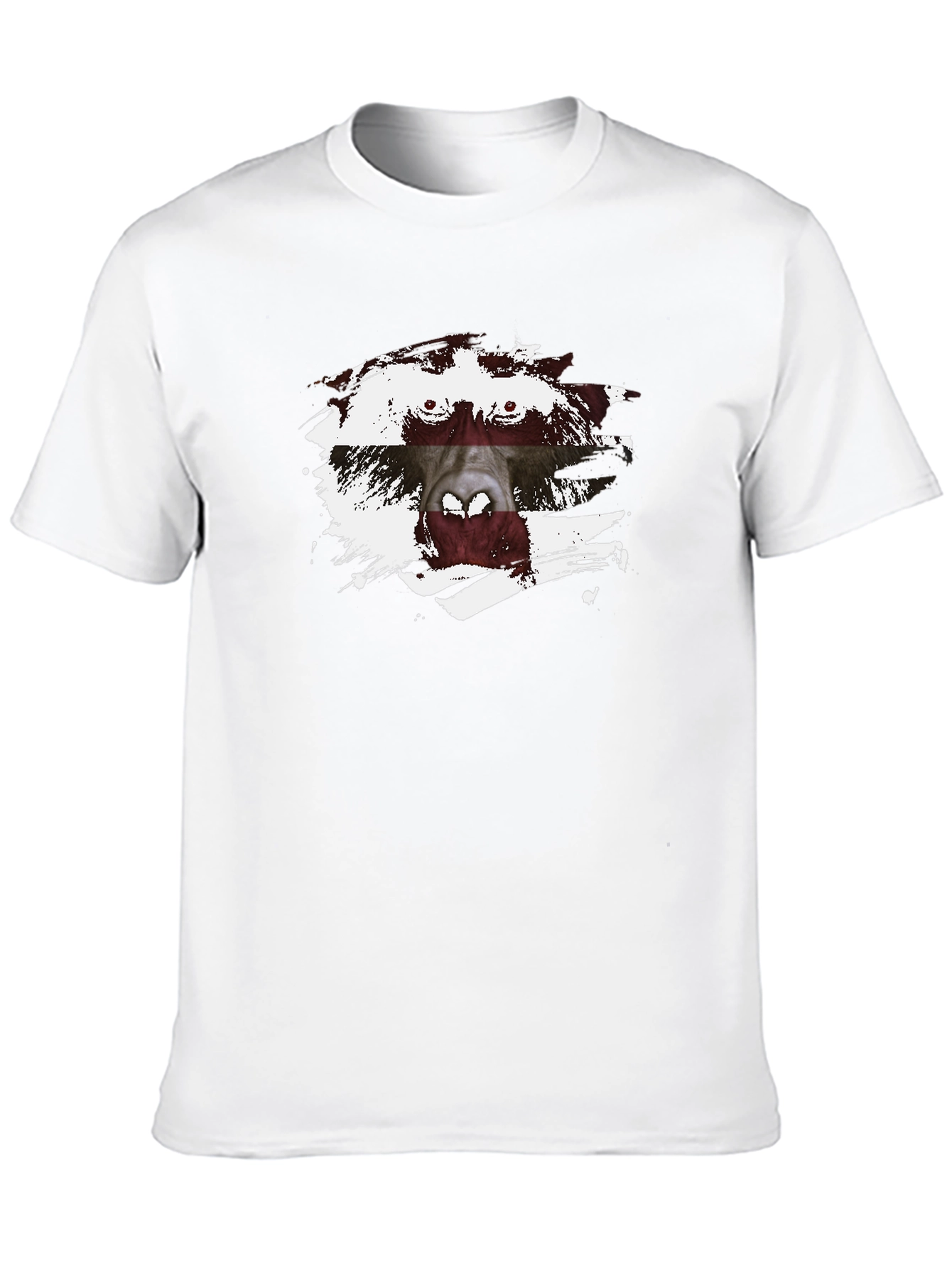 Latvian Flag Monkey T-Shirt