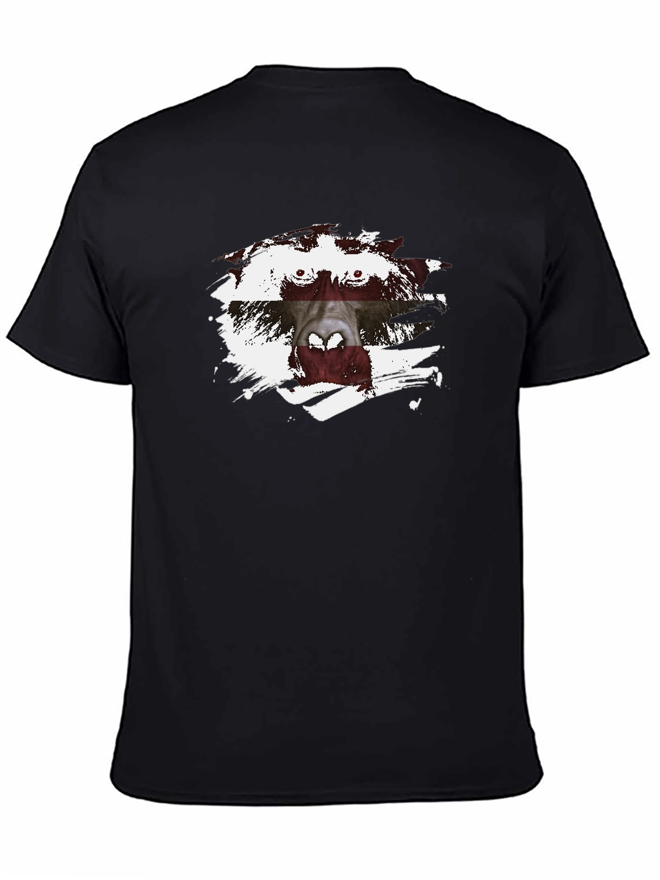 Latvian Flag Monkey T-Shirt