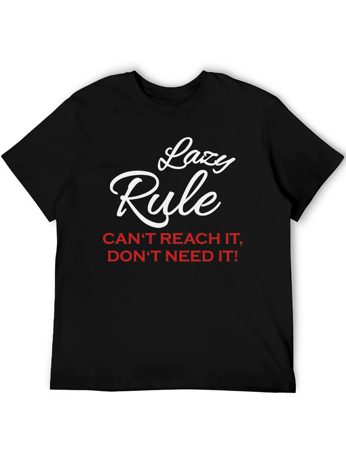 Lazy Rule Graphic Tee - Black Cotton Blend