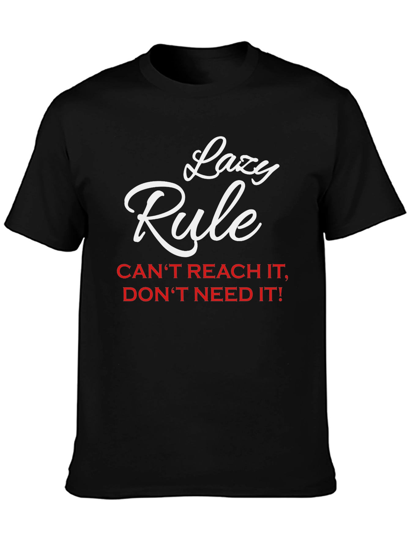 Lazy Rule Graphic Tee - Black Cotton Blend
