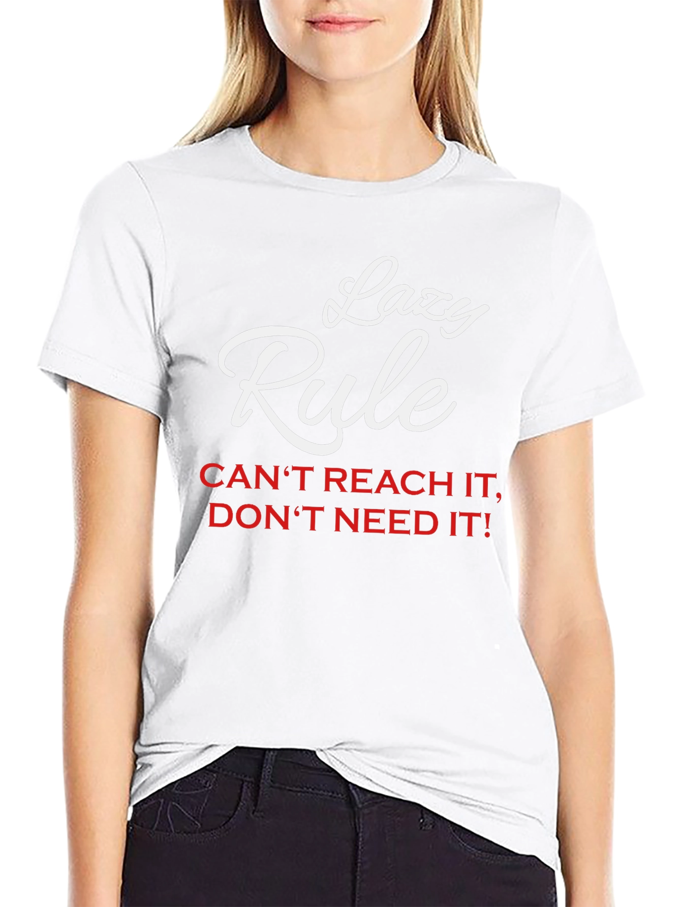 Lazy Rule Graphic Tee - Black Cotton Blend