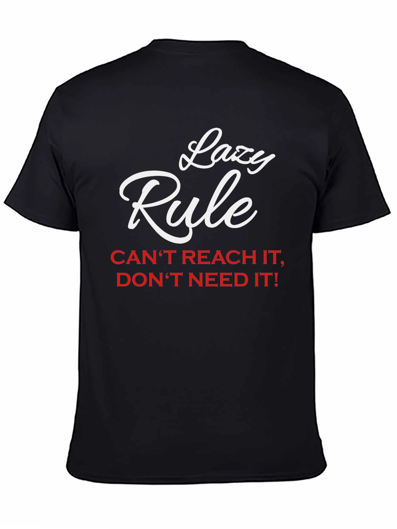Lazy Rule Graphic Tee - Black Cotton Blend