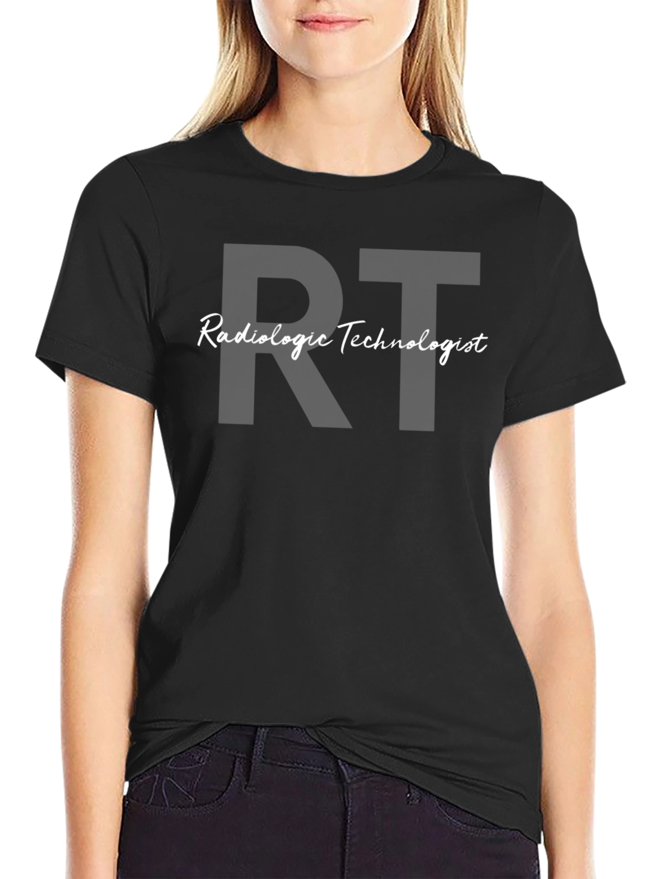 Radiologic Technologist T-Shirt - Black Cotton Blend