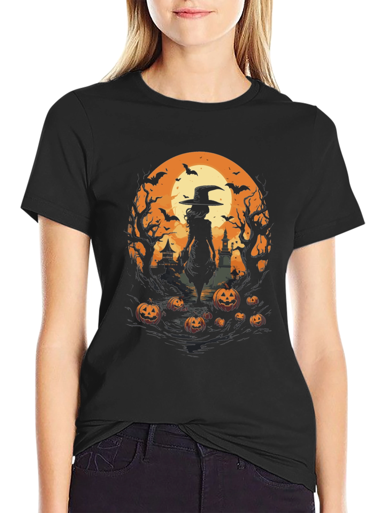 Halloween Witch Graphic Tee