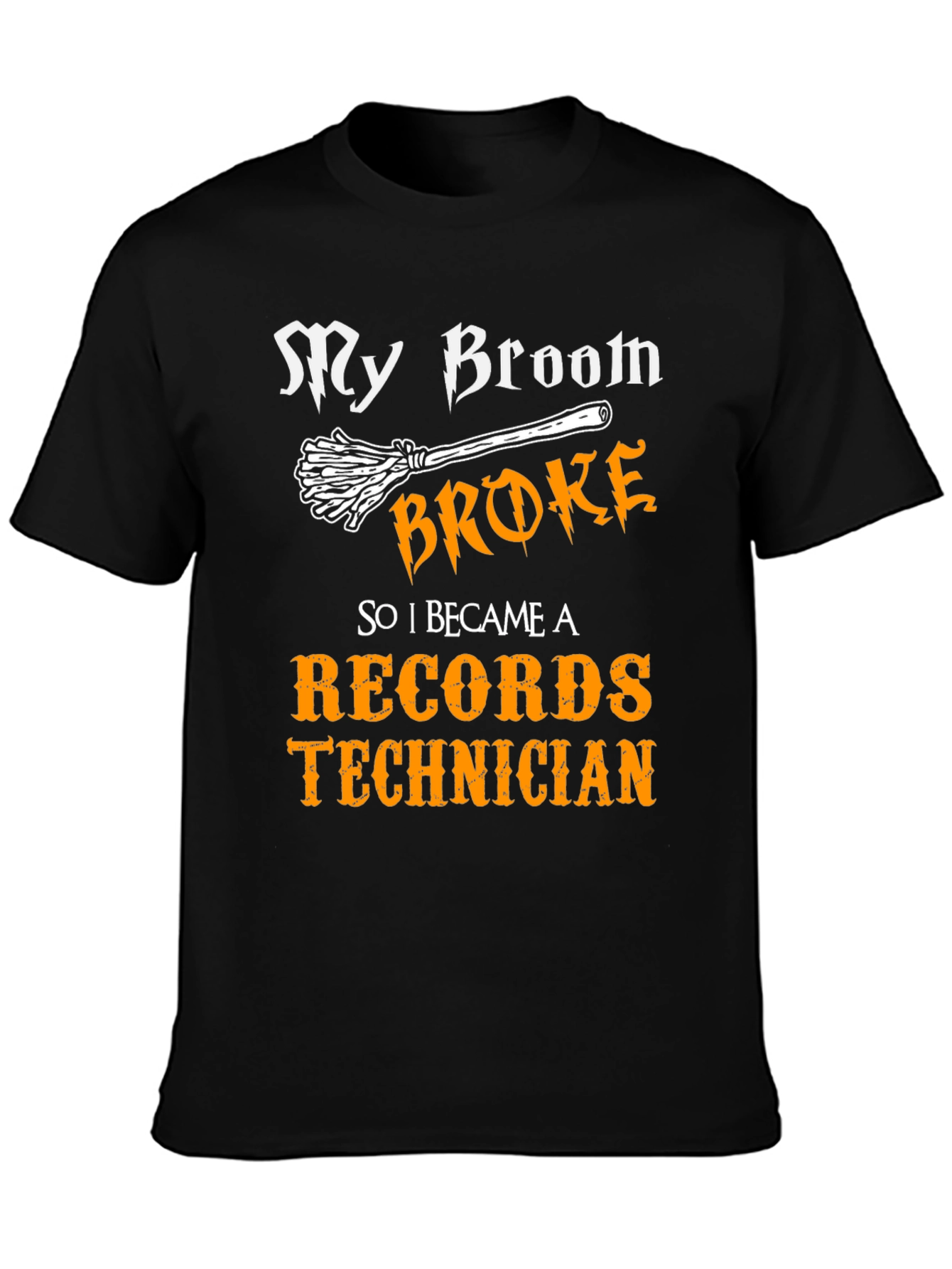My Broom Broke Records Technician T-Shirt