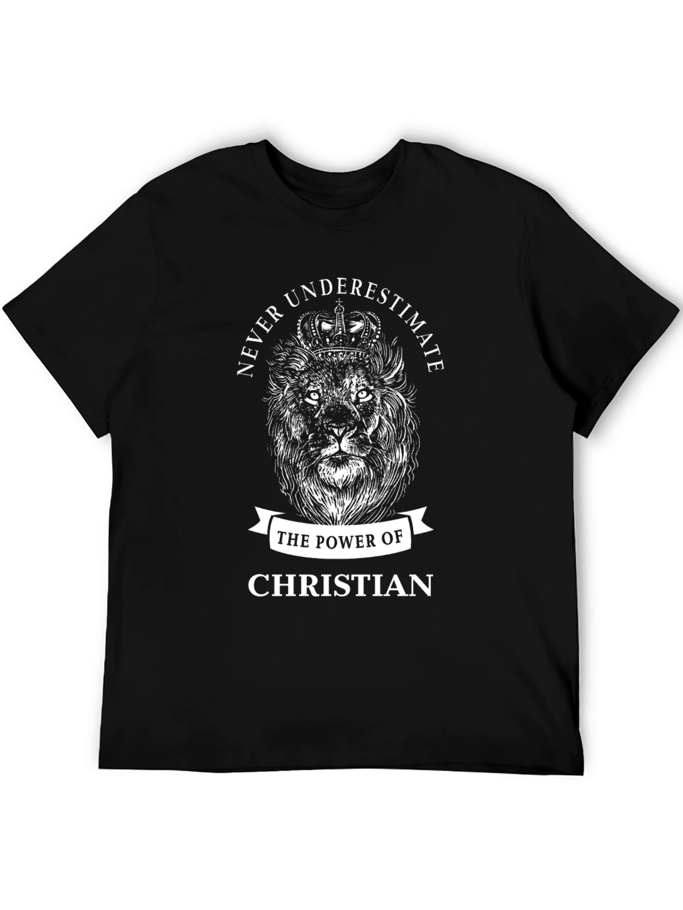 Lion Crown Christian Power Graphic Tee