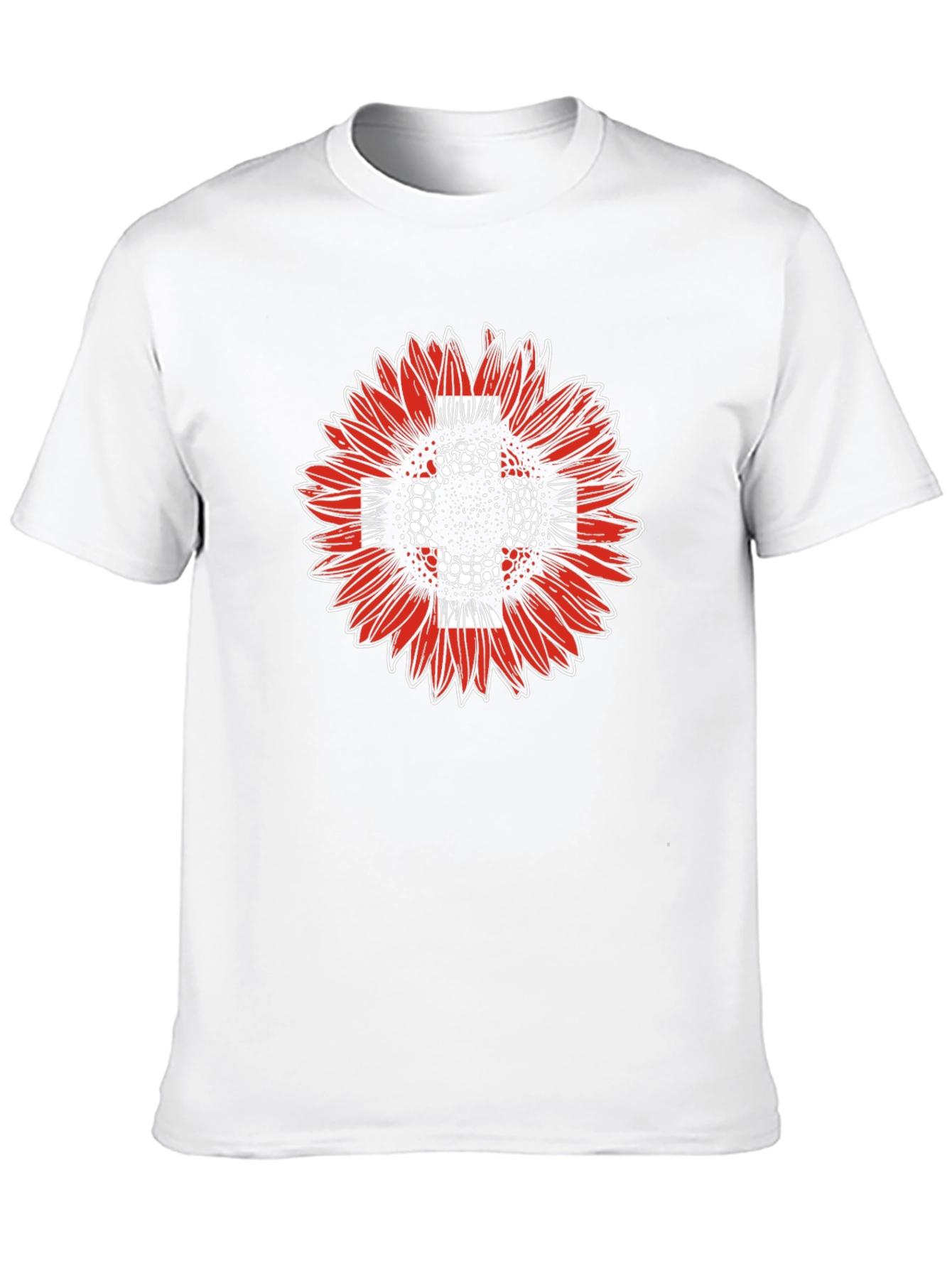 Sunflower Swiss Flag T-Shirt - Black Casual Tee