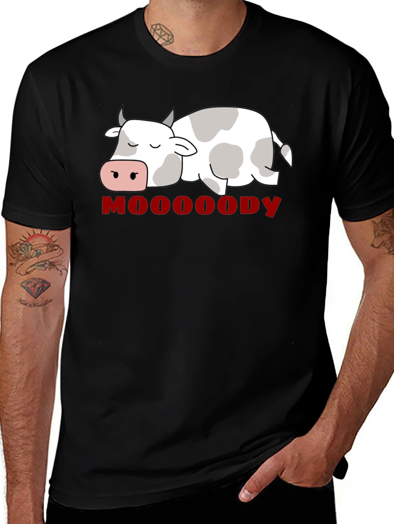 Mooody Cow Graphic T-Shirt - Relaxed Fit