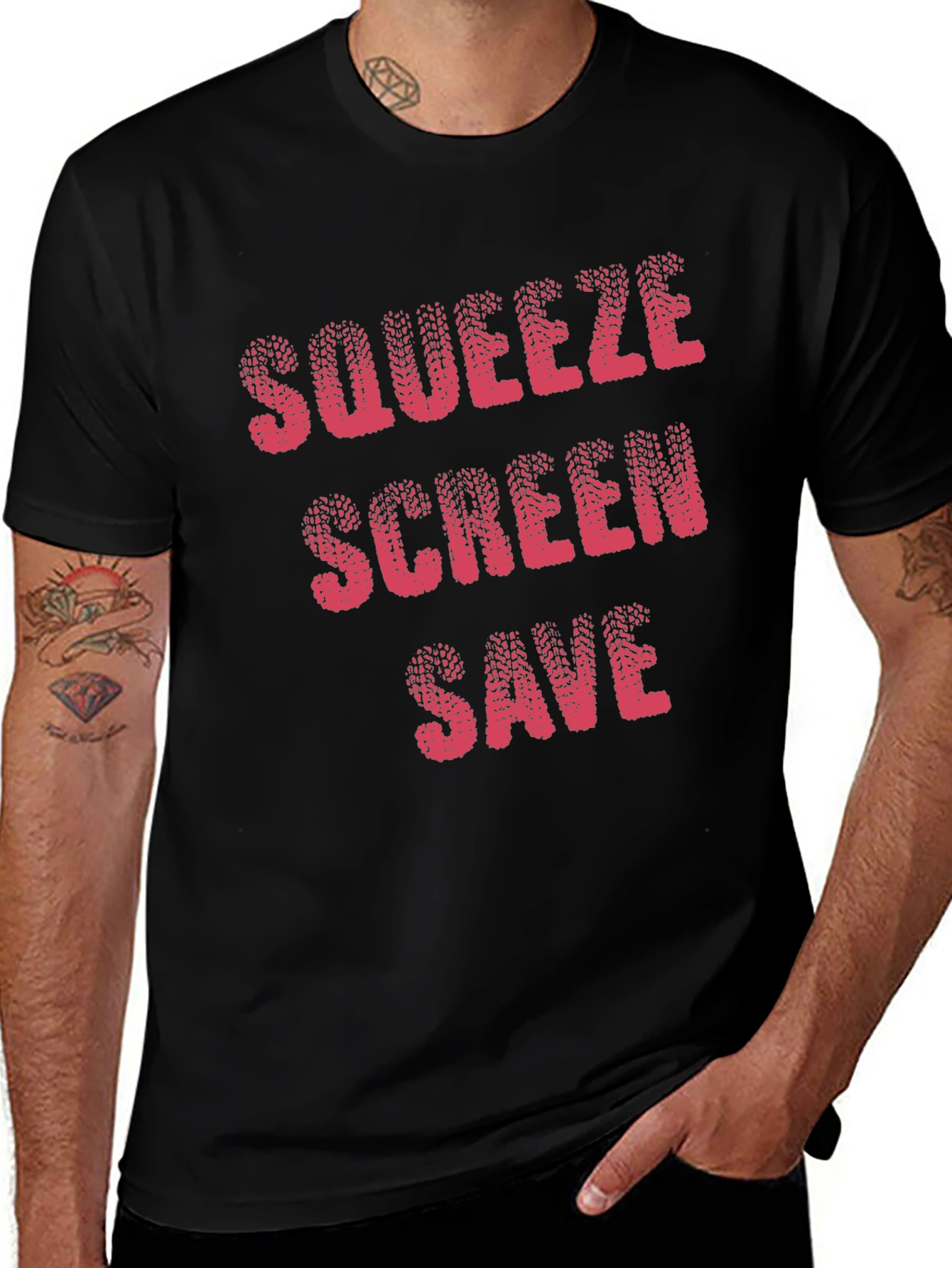 Squeeze Screen Save Novelty Graphic T-Shirt