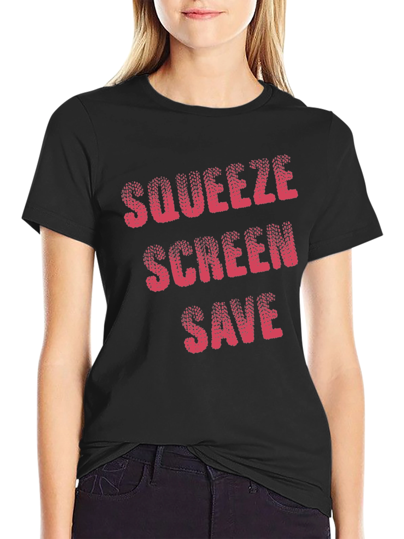 Squeeze Screen Save Novelty Graphic T-Shirt