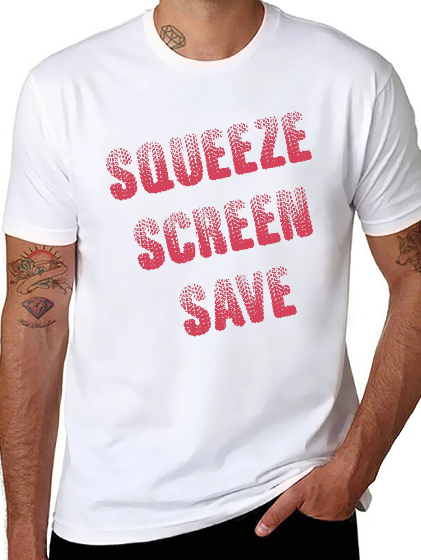 Squeeze Screen Save Novelty Graphic T-Shirt