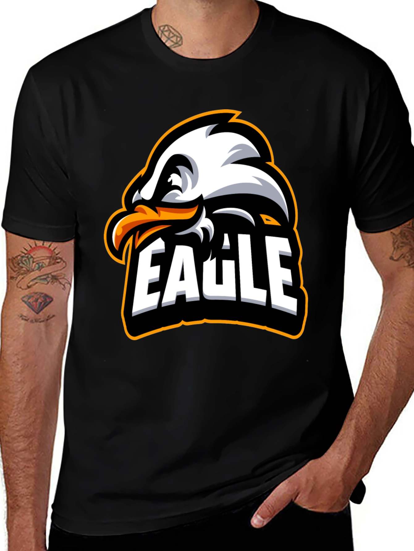 Cool Eagle Graphic T-Shirt - Black