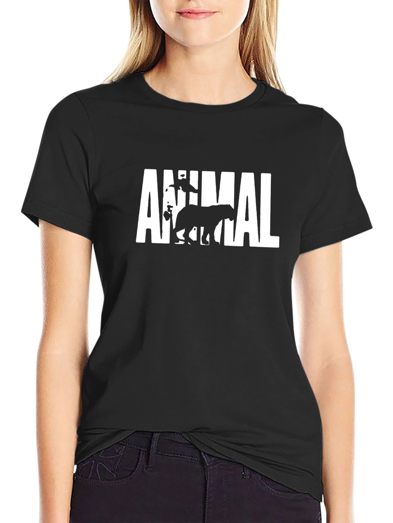 Animal Graphic Tee - Black