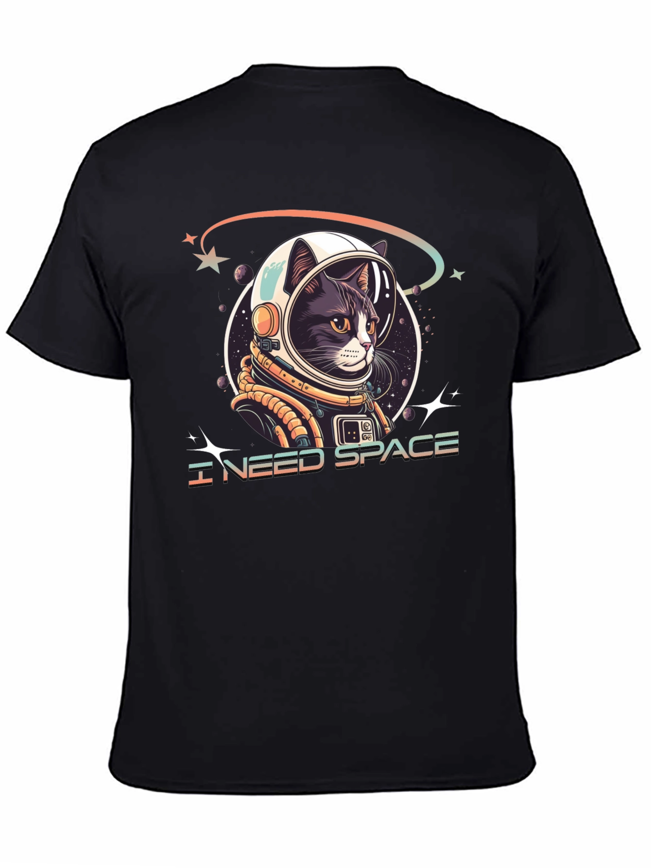 I Need Space Cat Astronaut Graphic Tee
