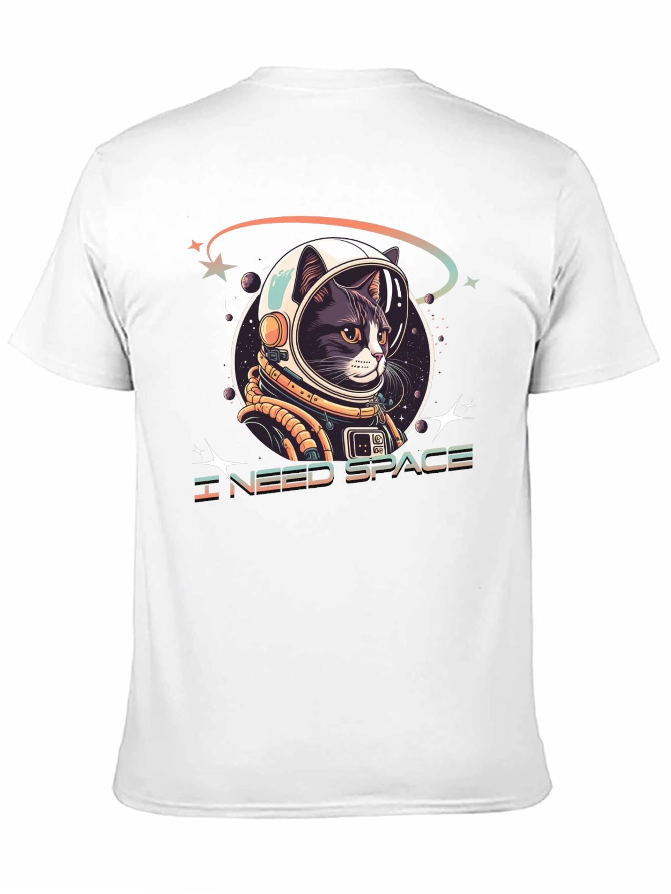 I Need Space Cat Astronaut Graphic Tee