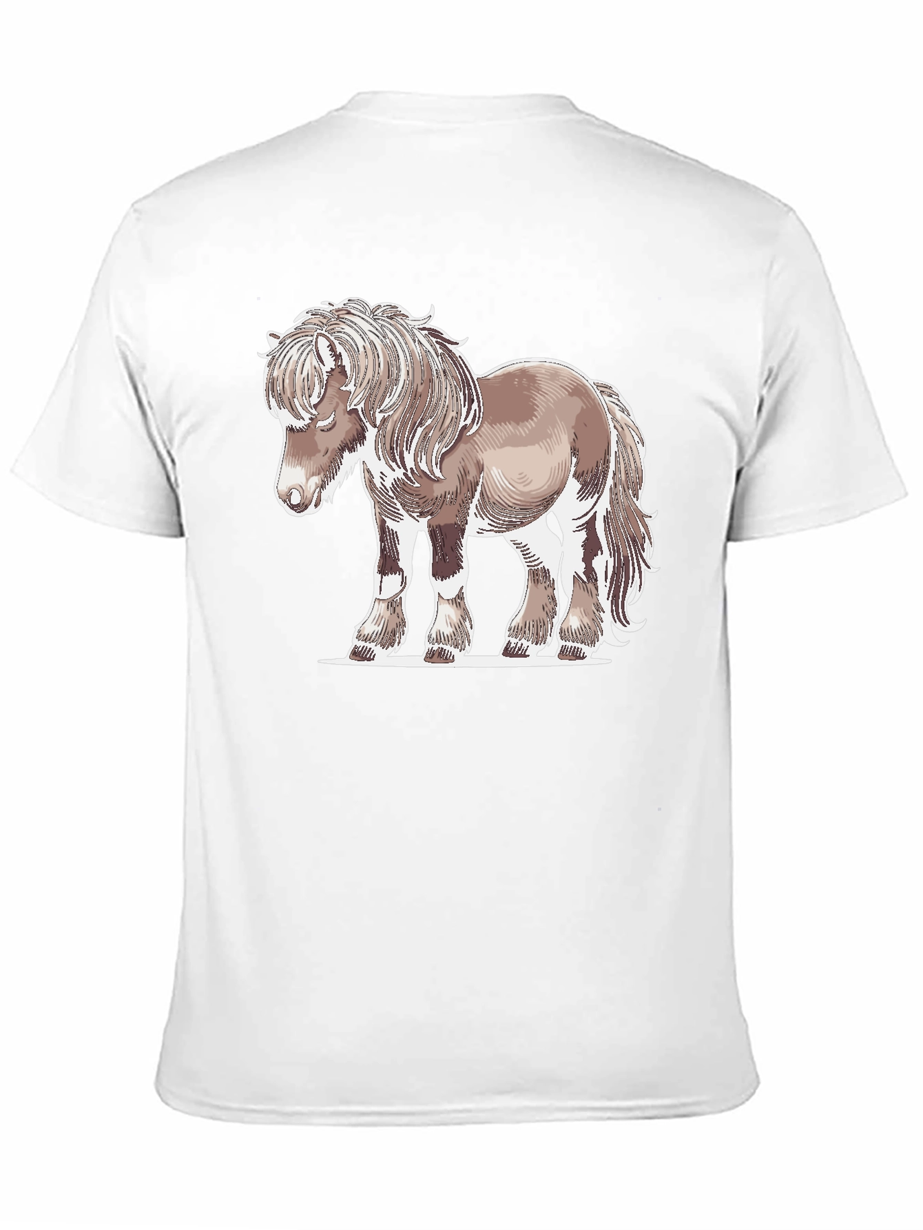 Horse Graphic Tee - Mens Black Cotton T-Shirt