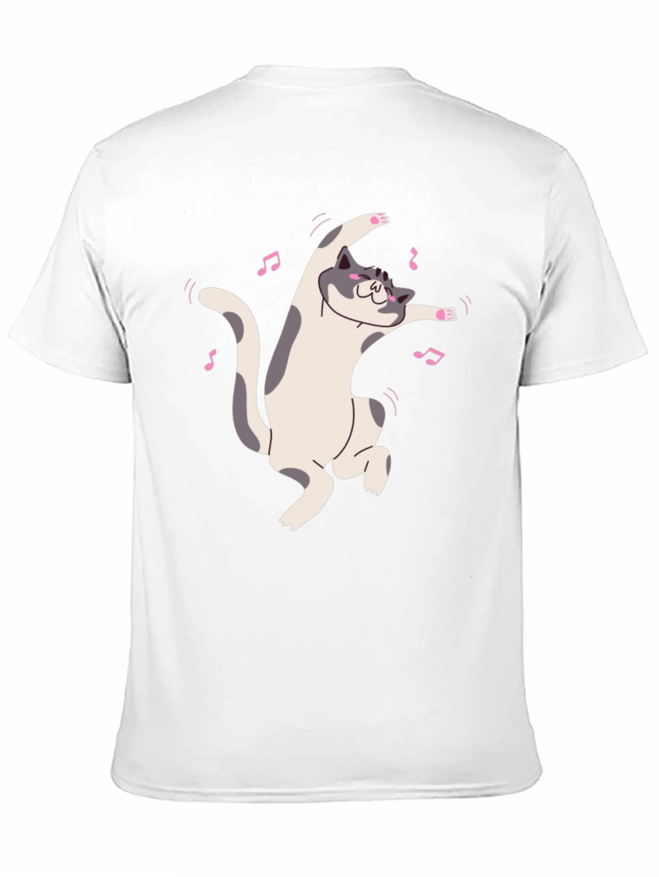 Dancing Cat Black T-Shirt - Whimsical Fun!