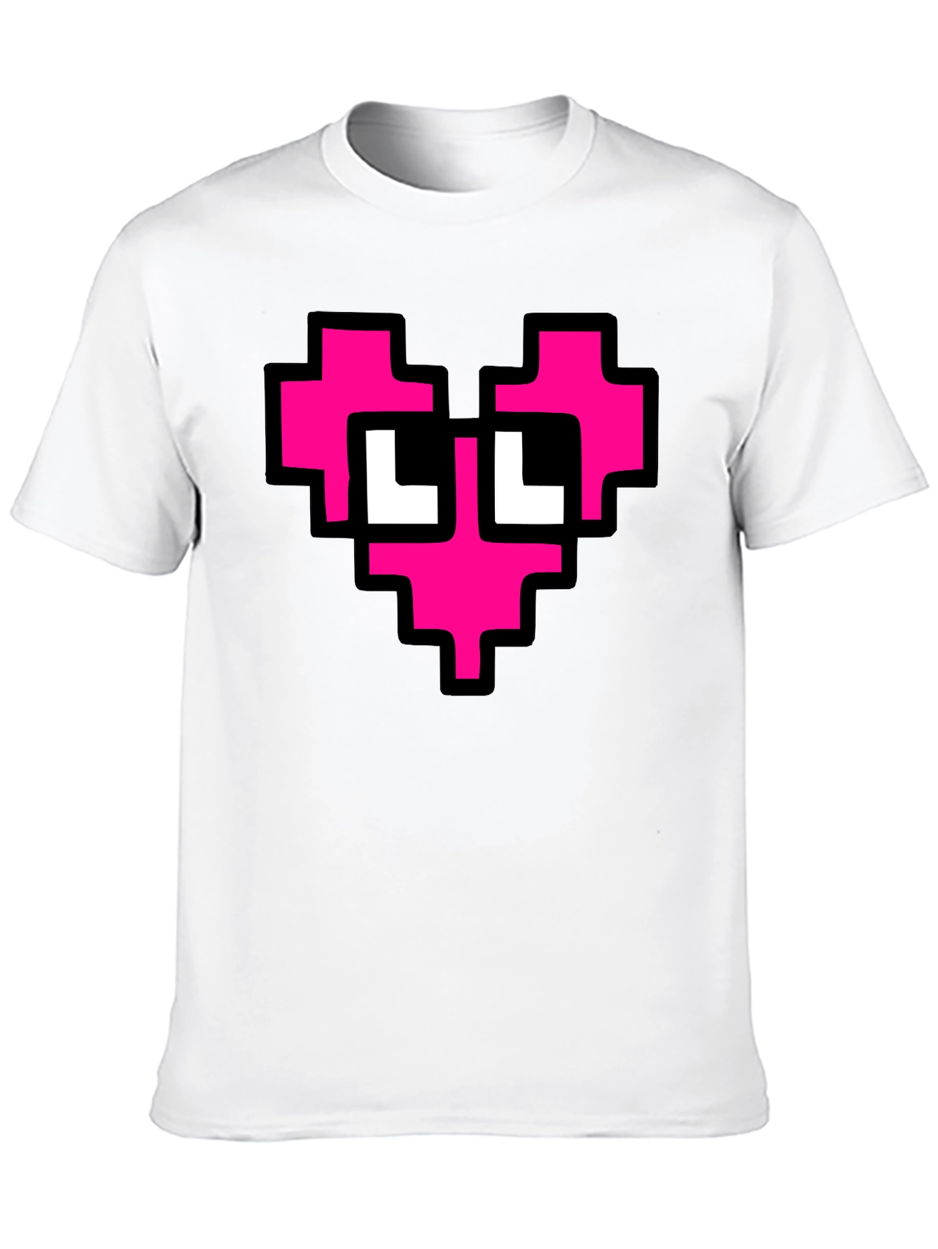 Pixel Heart T-Shirt - Black Graphic Tee