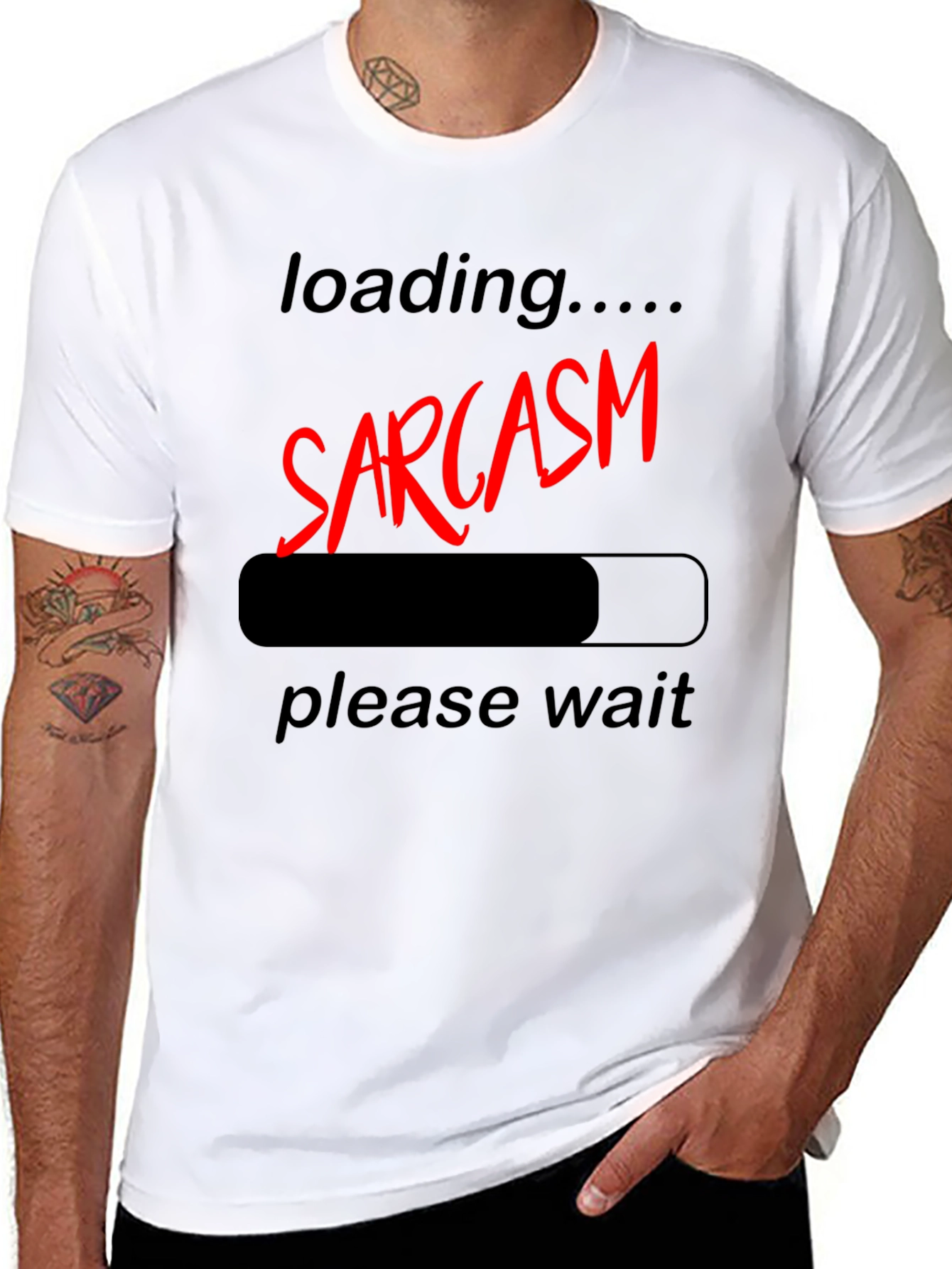 Sarcasm Loading Funny Graphic T-Shirt - Unisex