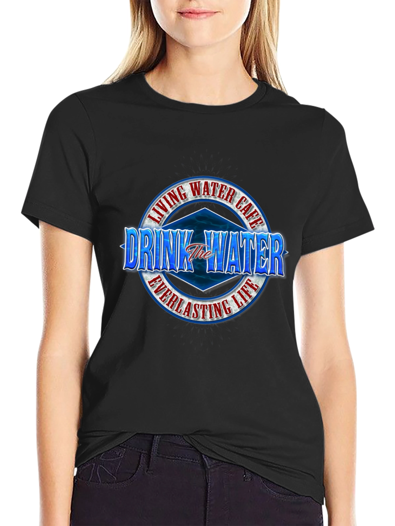 Living Water Cafe T-Shirt - Drink The Water