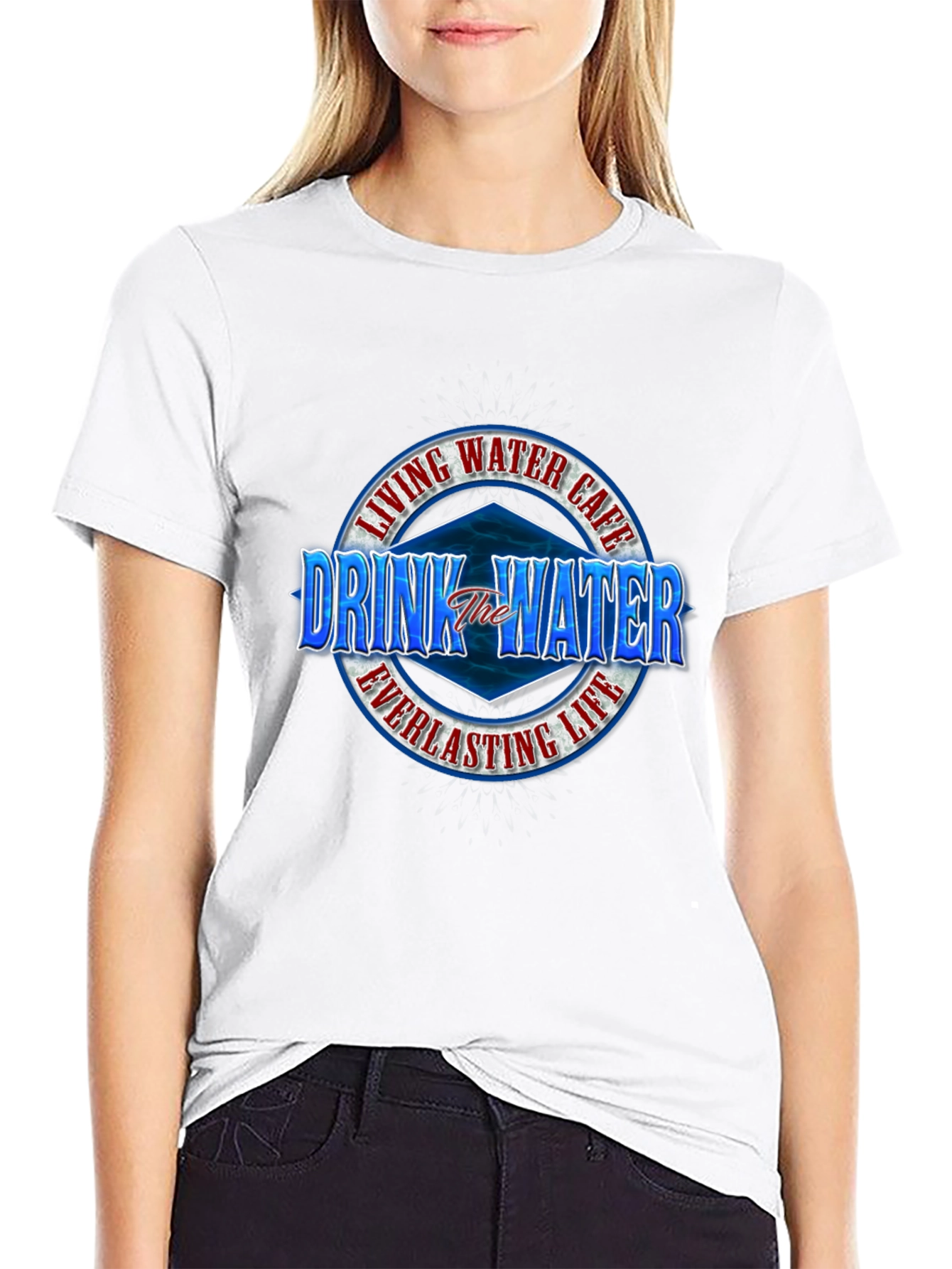 Living Water Cafe T-Shirt - Drink The Water