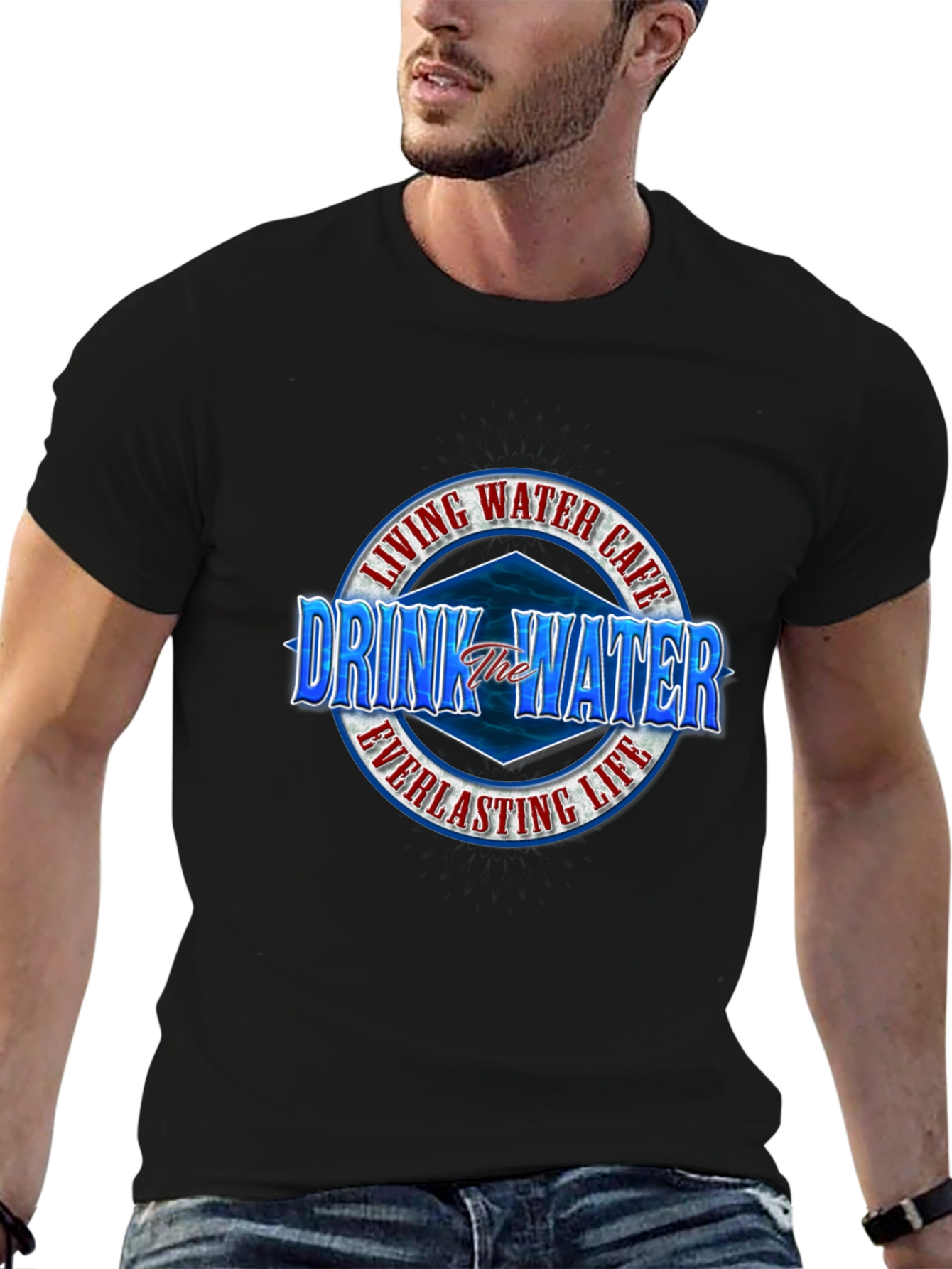 Living Water Cafe T-Shirt - Drink The Water