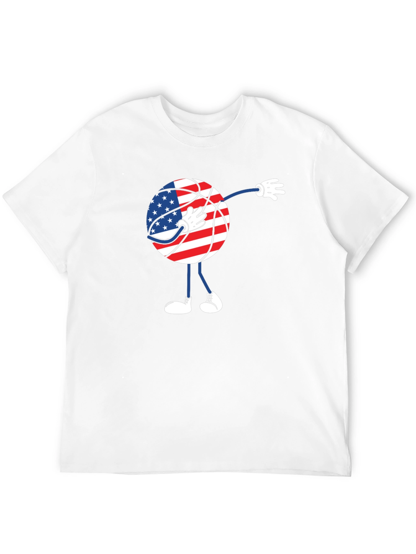 Dabbing American Flag Basketball T-Shirt