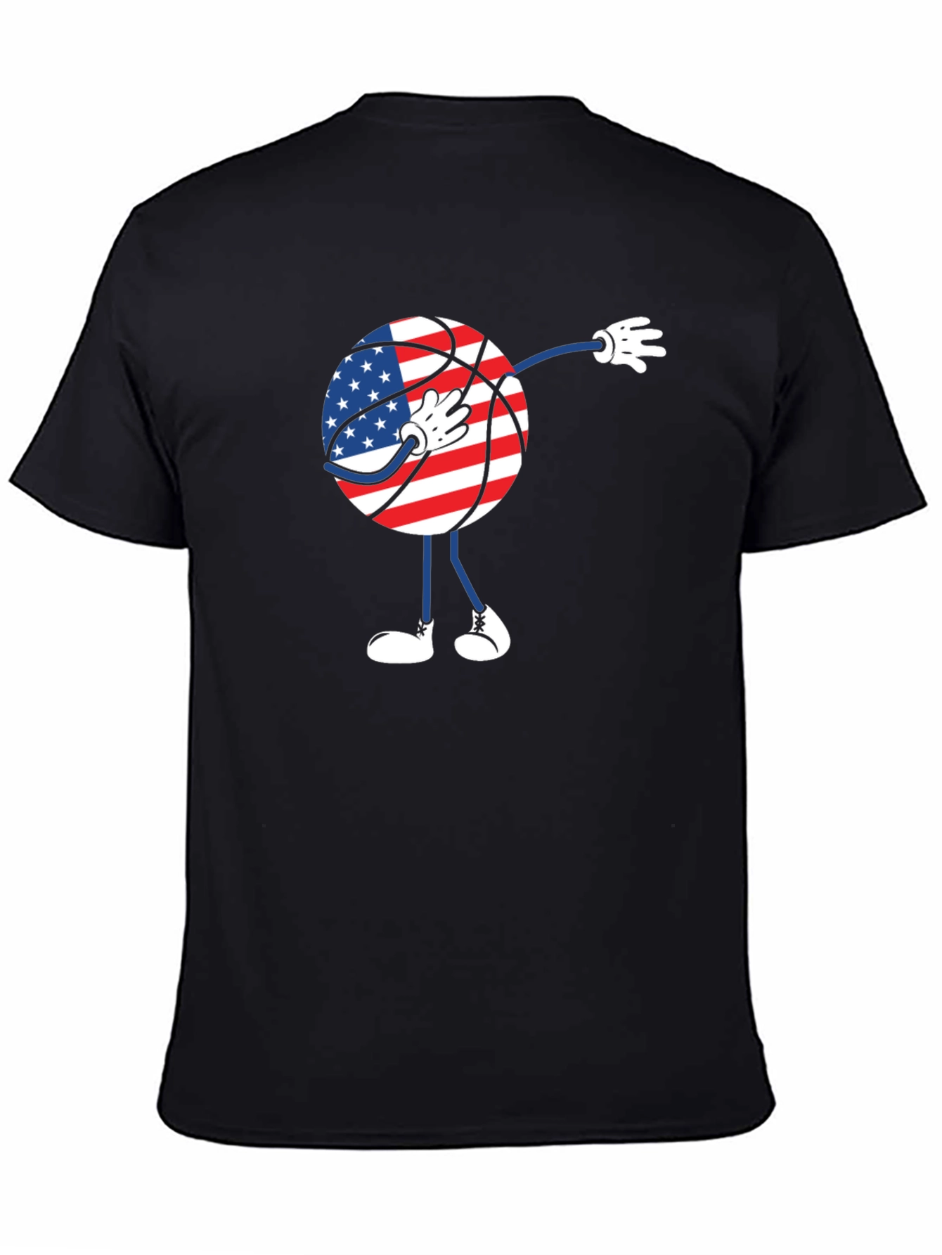 Dabbing American Flag Basketball T-Shirt