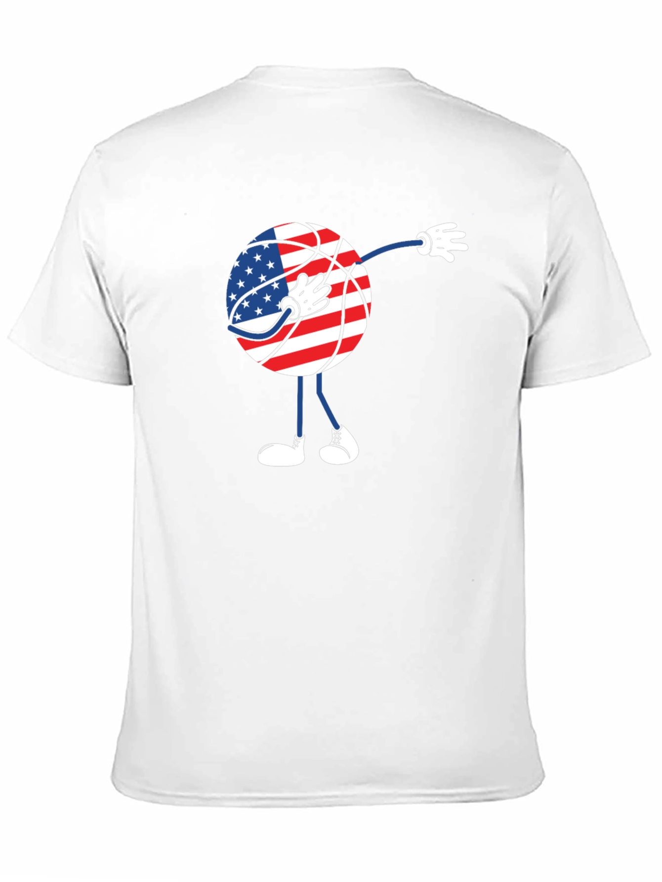 Dabbing American Flag Basketball T-Shirt