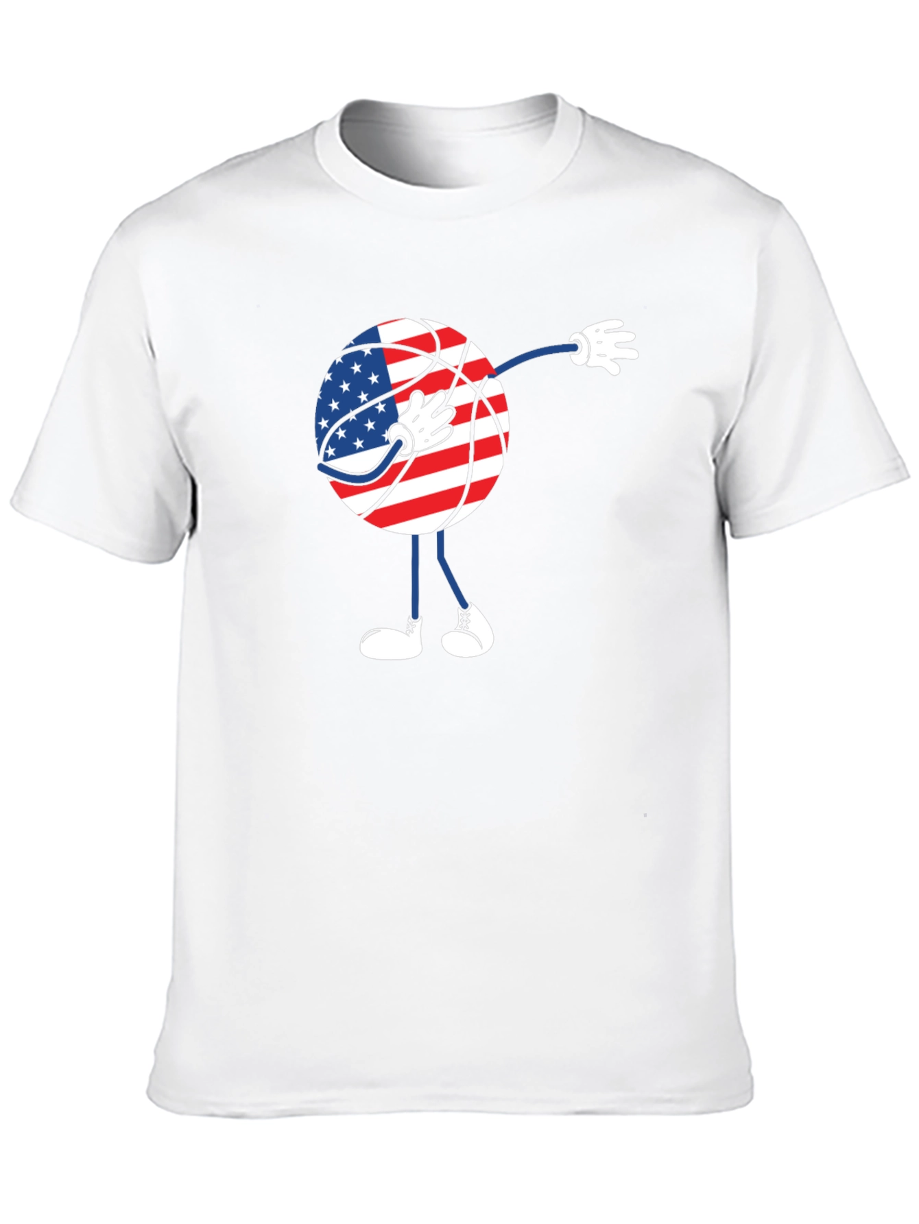 Dabbing American Flag Basketball T-Shirt