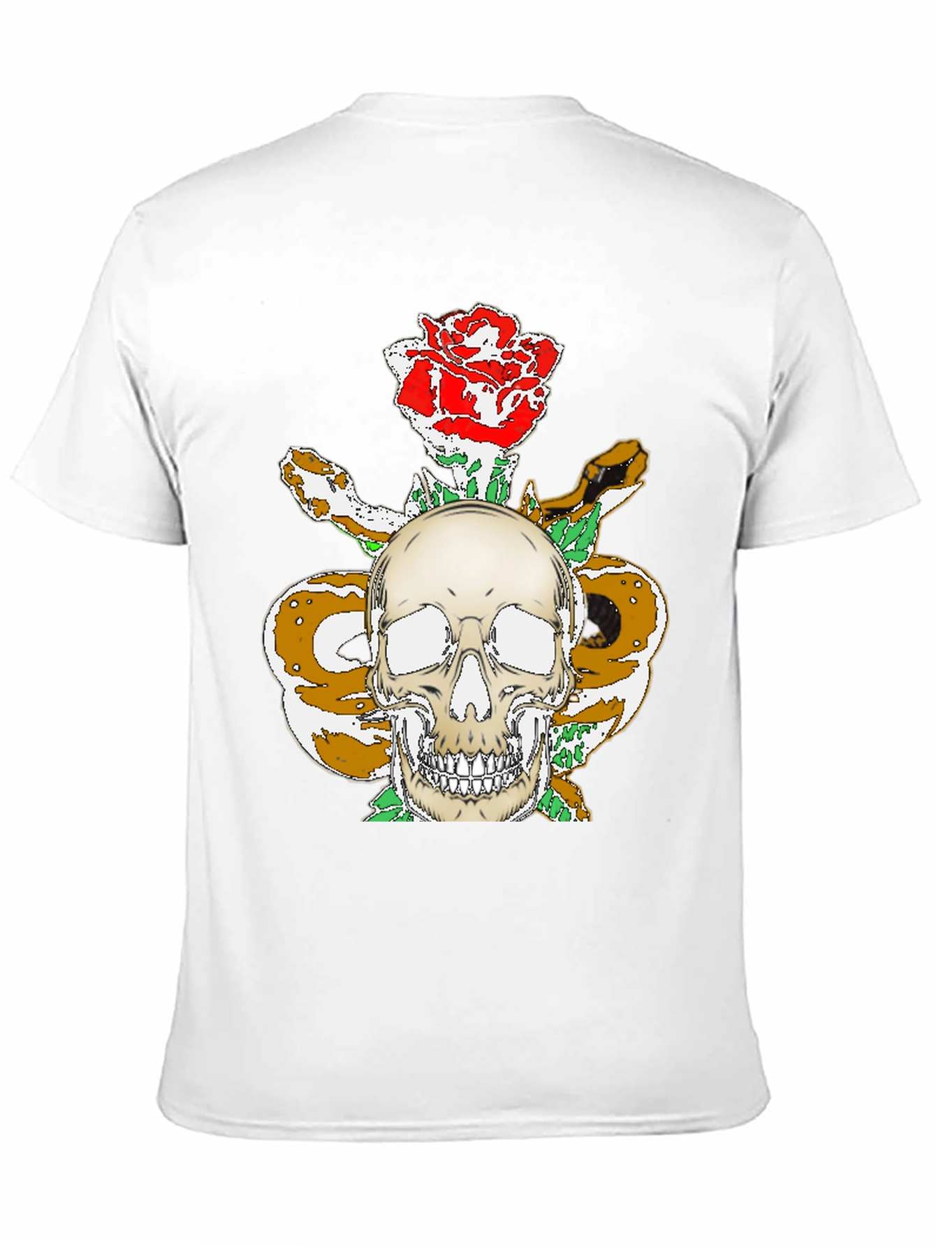 Skull Rose & Snake Graphic Tee