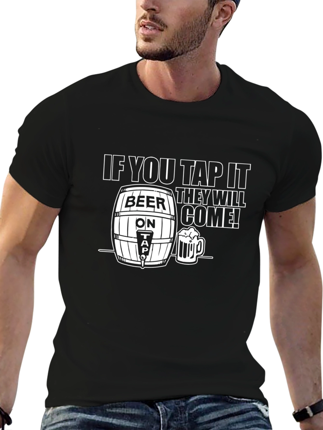 Beer Tap It T-Shirt - Funny Drinking Tee