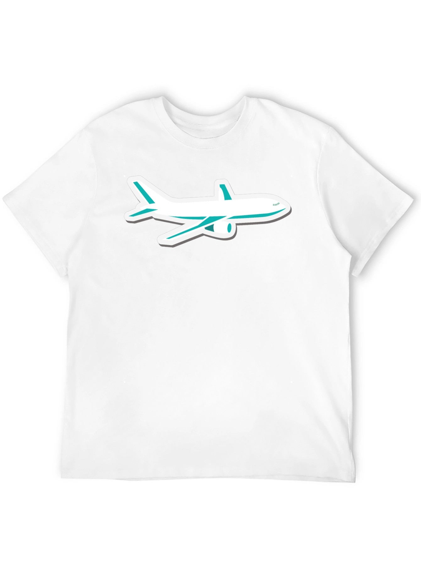 Airplane Graphic Tee - Black Cotton Casual Comfort