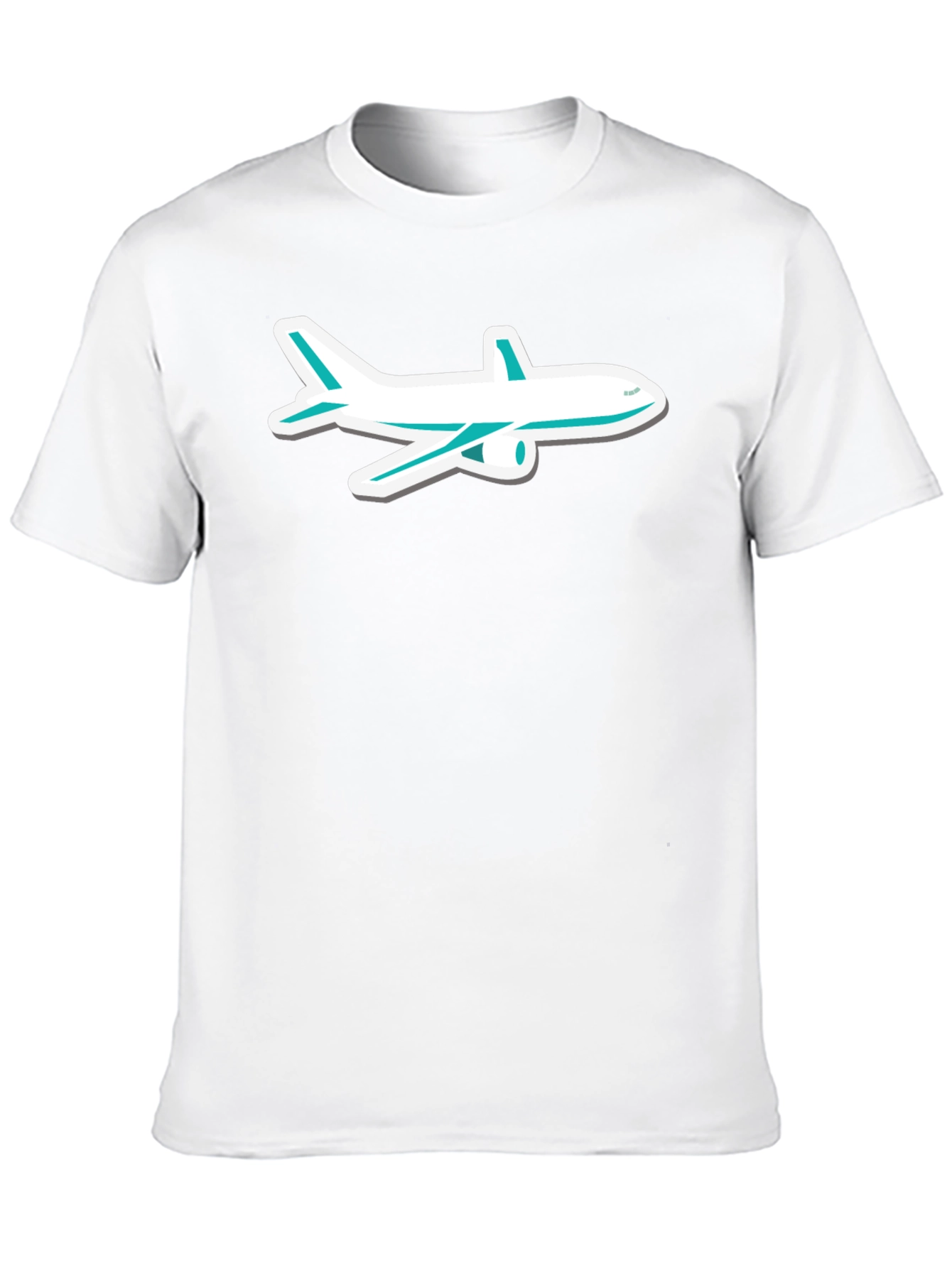 Airplane Graphic Tee - Black Cotton Casual Comfort