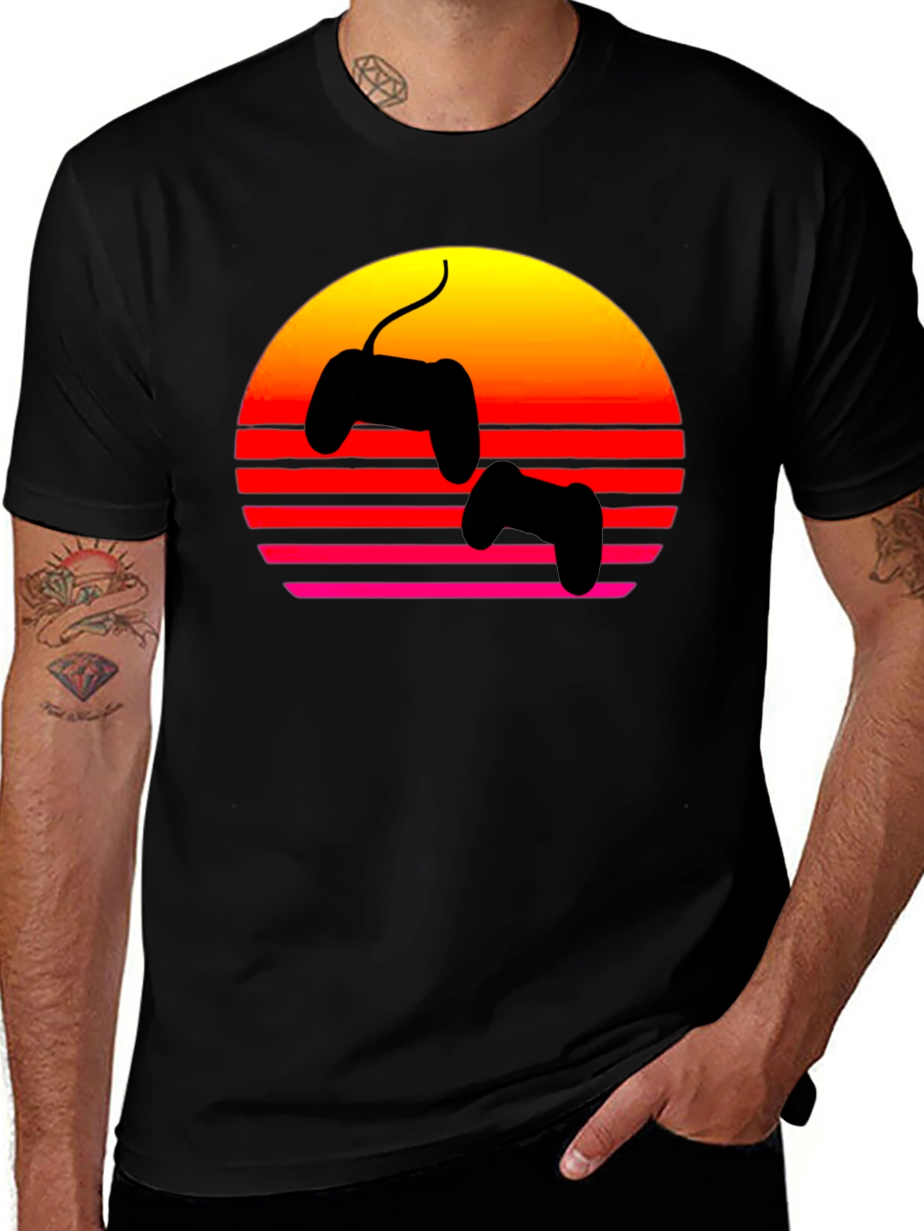 Retro Gaming Sunset T-Shirt