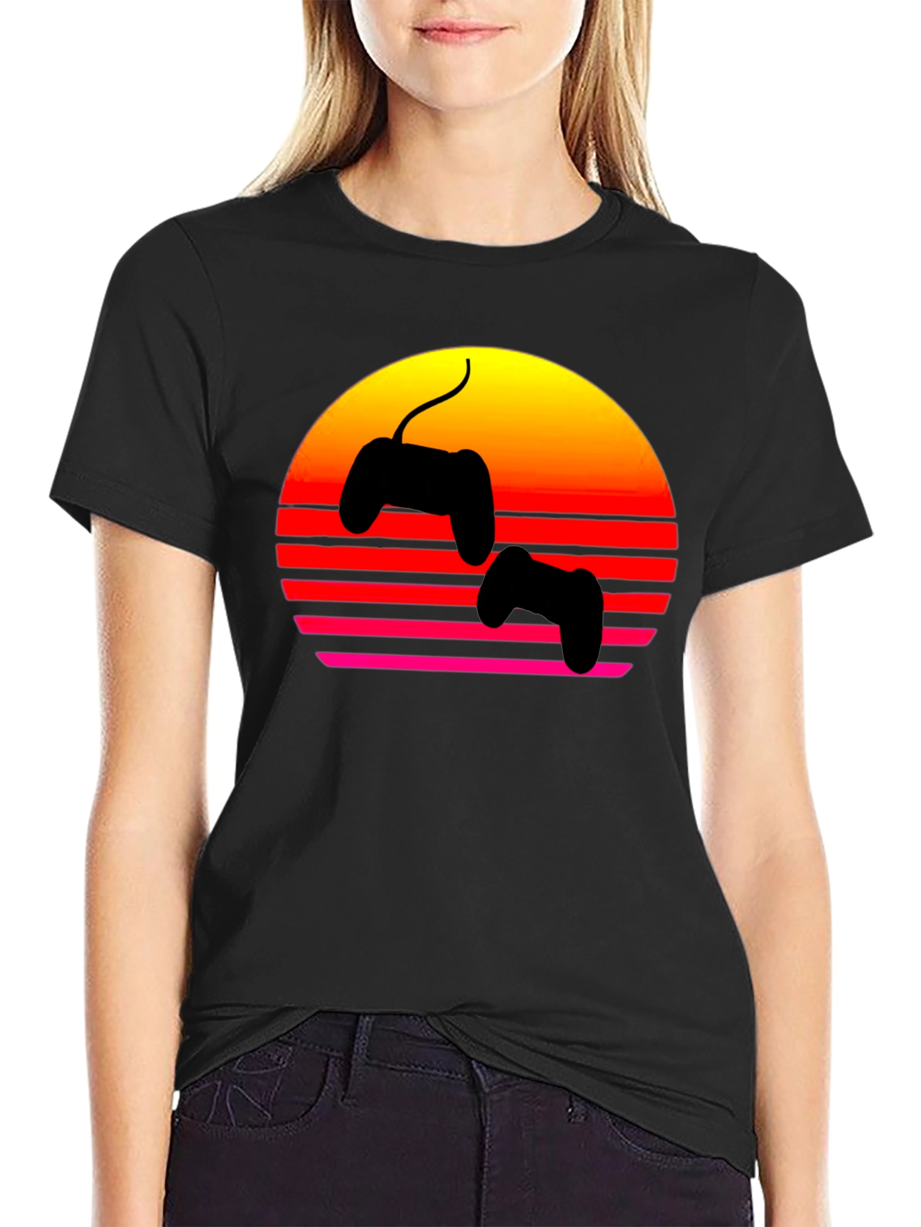 Retro Gaming Sunset T-Shirt