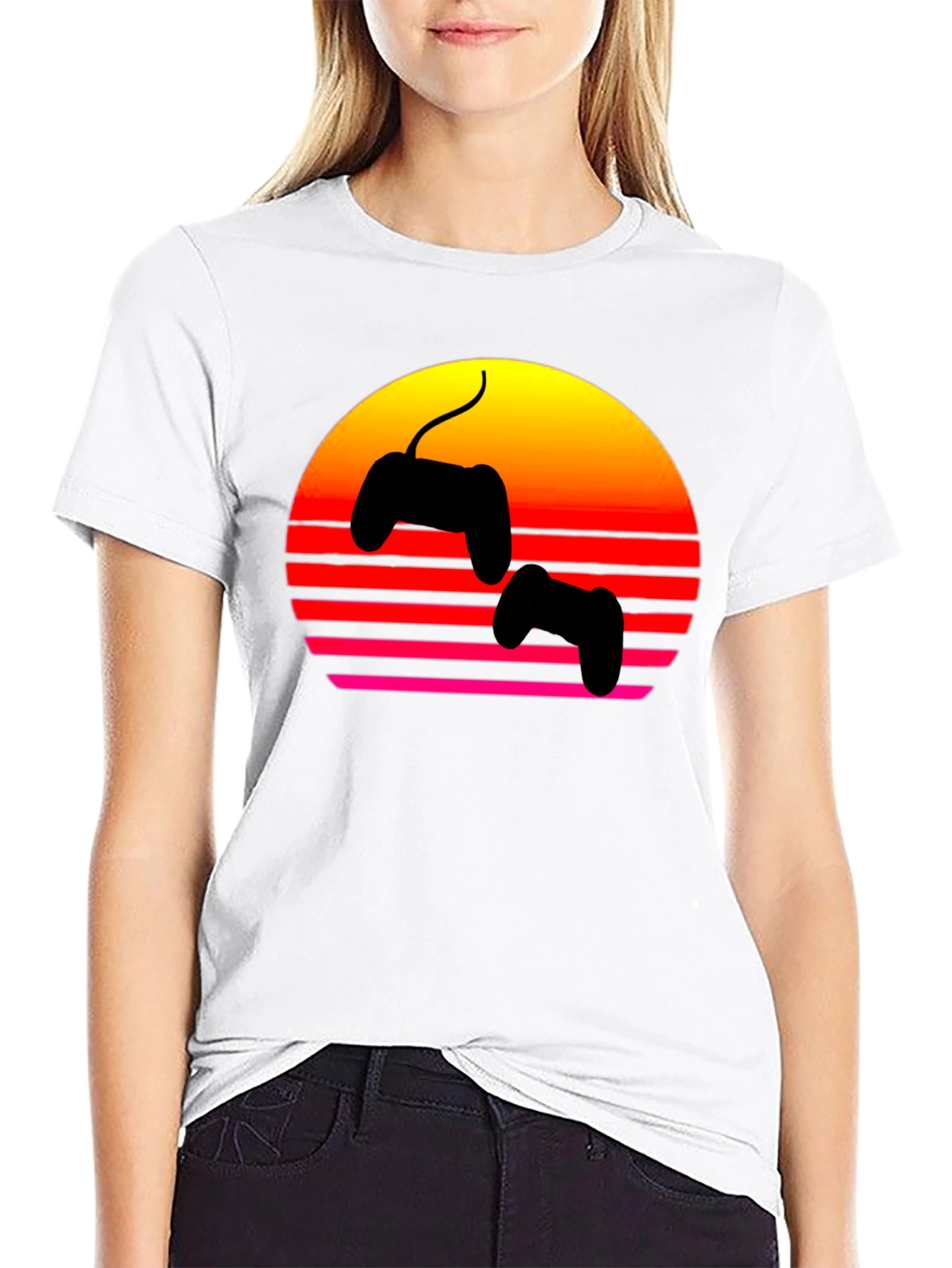 Retro Gaming Sunset T-Shirt