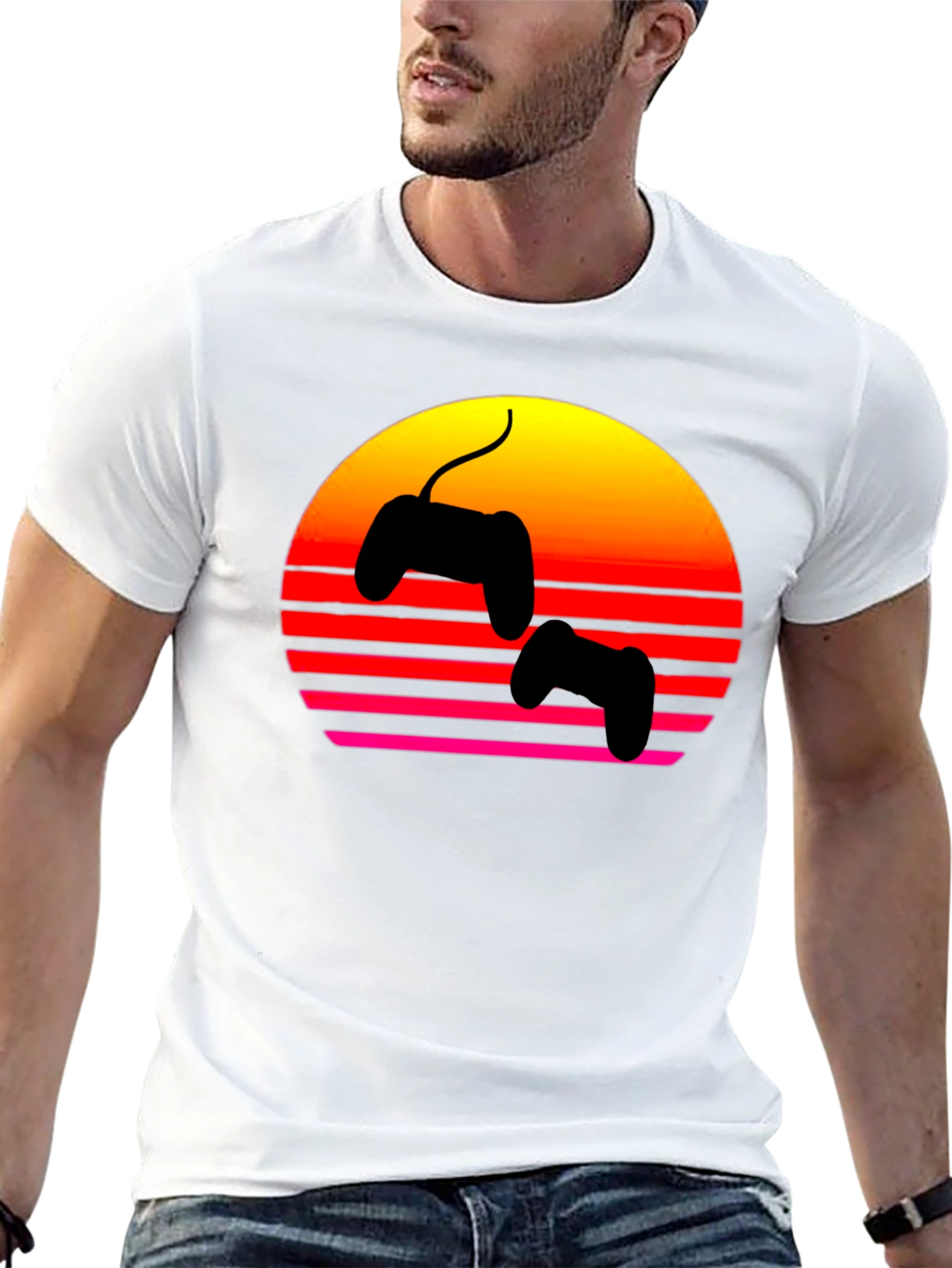 Retro Gaming Sunset T-Shirt