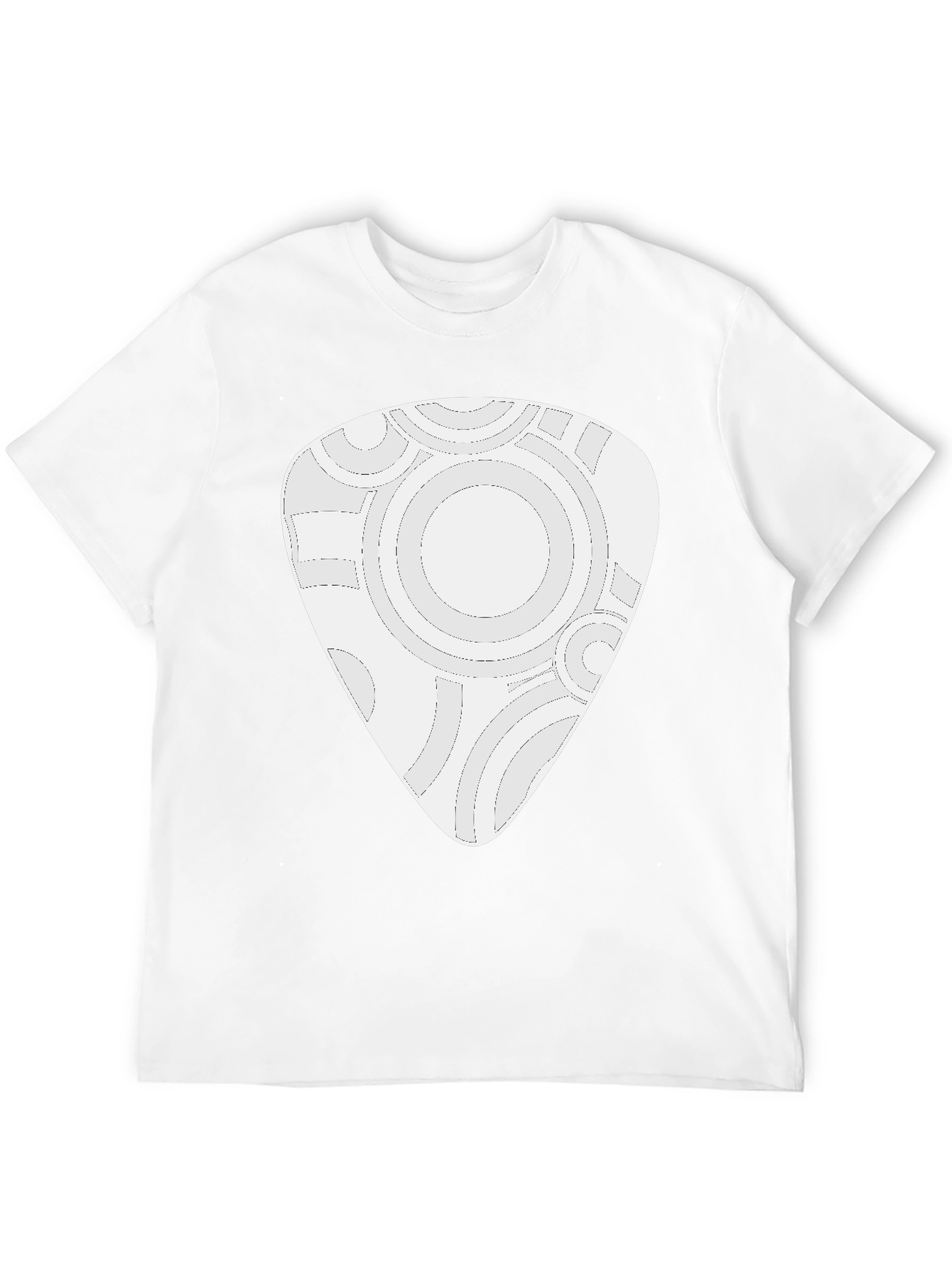 Abstract Guitar Pick Design Black T-Shirt