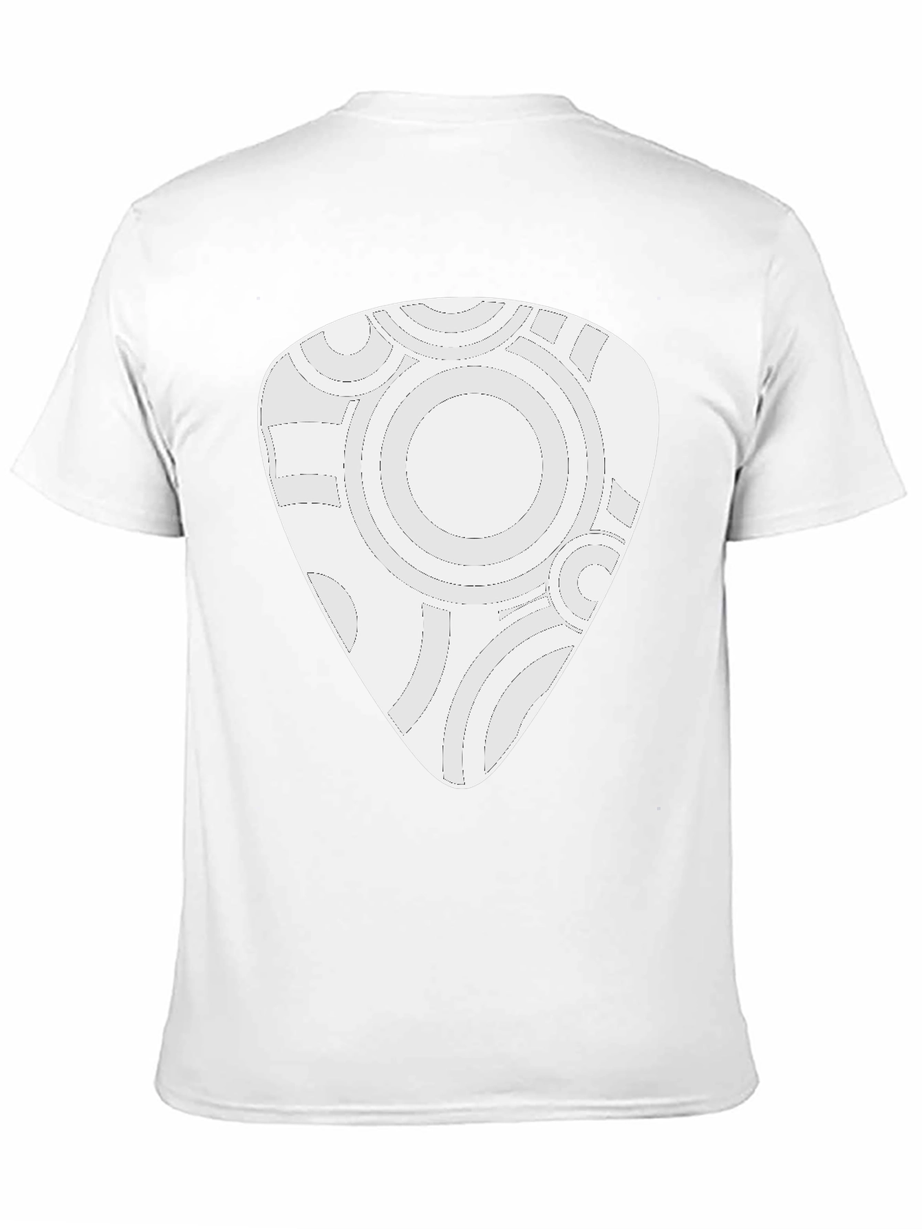Abstract Guitar Pick Design Black T-Shirt