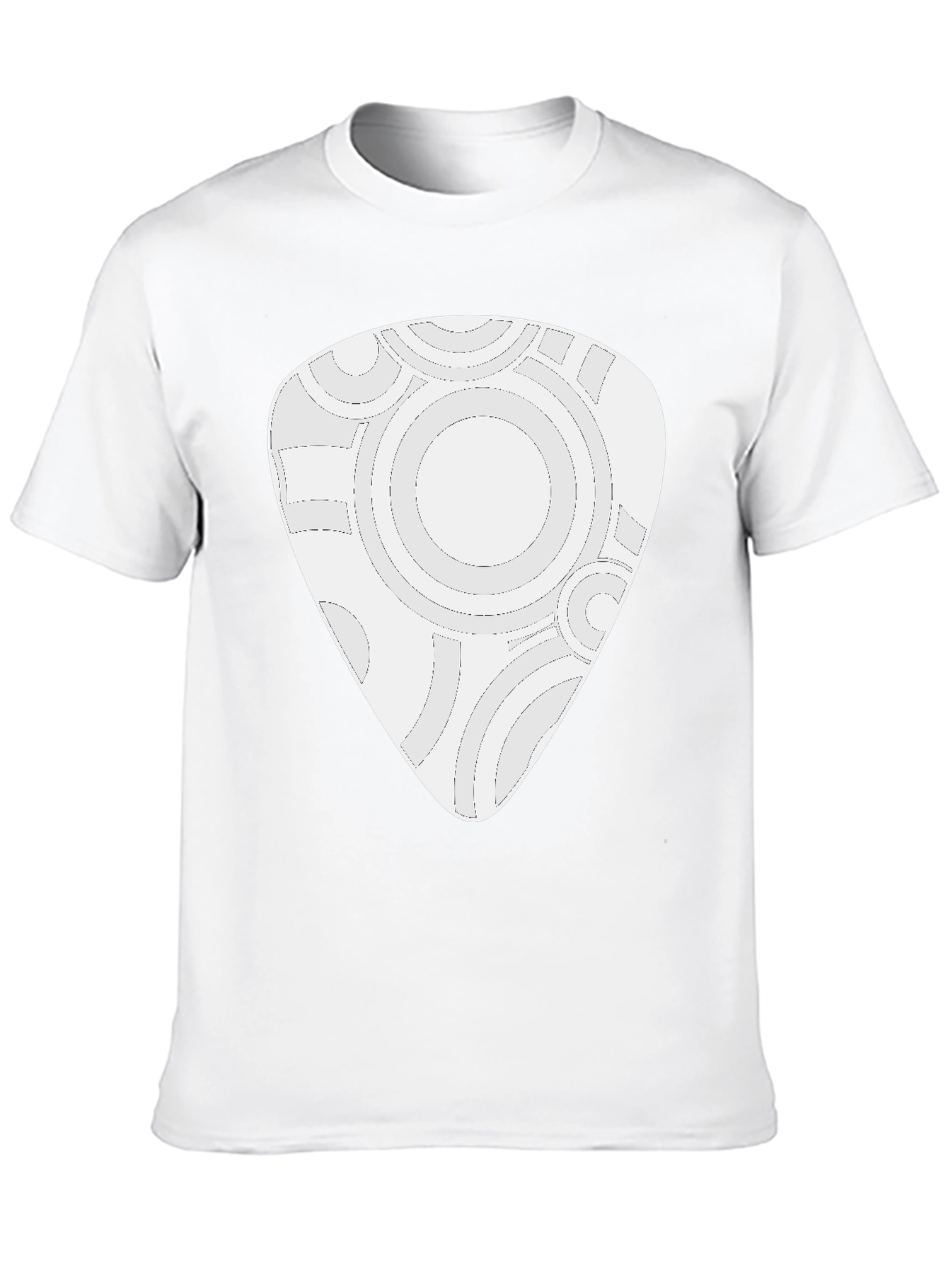 Abstract Guitar Pick Design Black T-Shirt