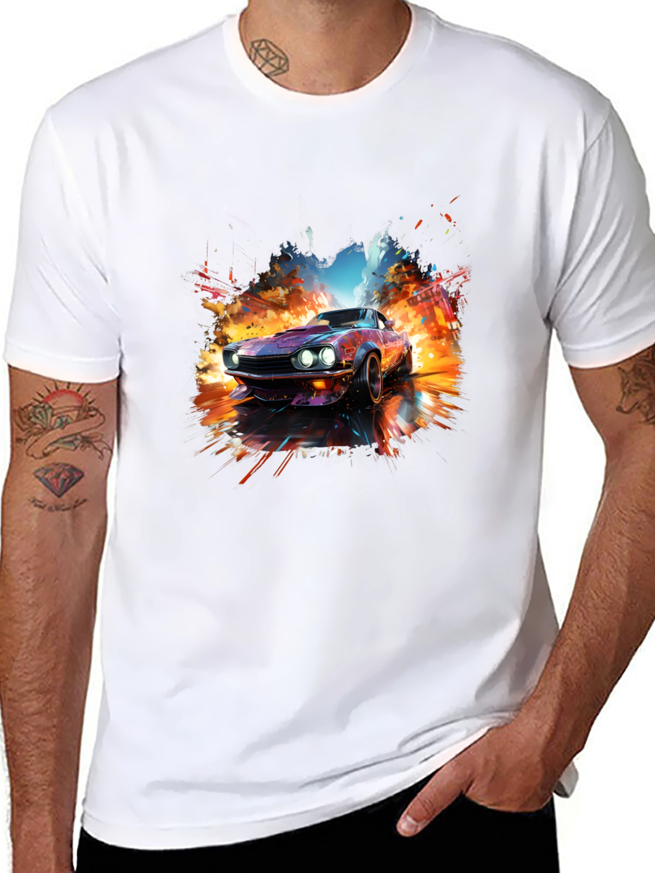 Retro Car Graphic Tee - Cool Automotive T-Shirt