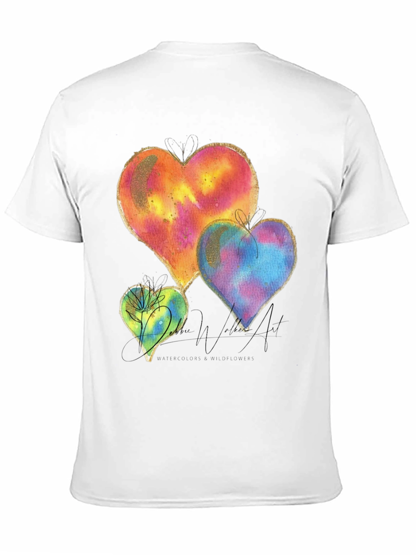 Watercolor Hearts Graphic Tee