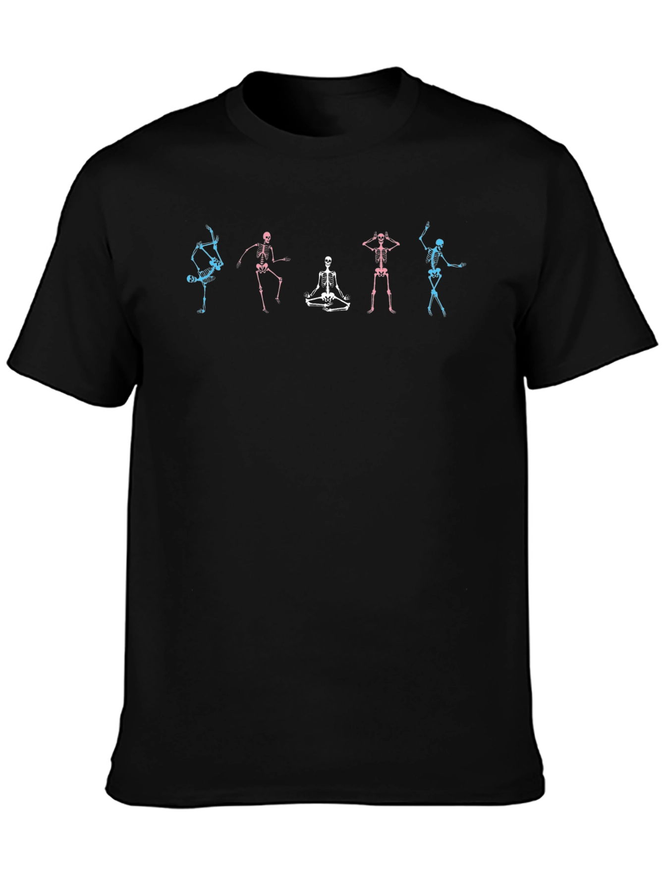 Dancing Skeletons Black Graphic Tee